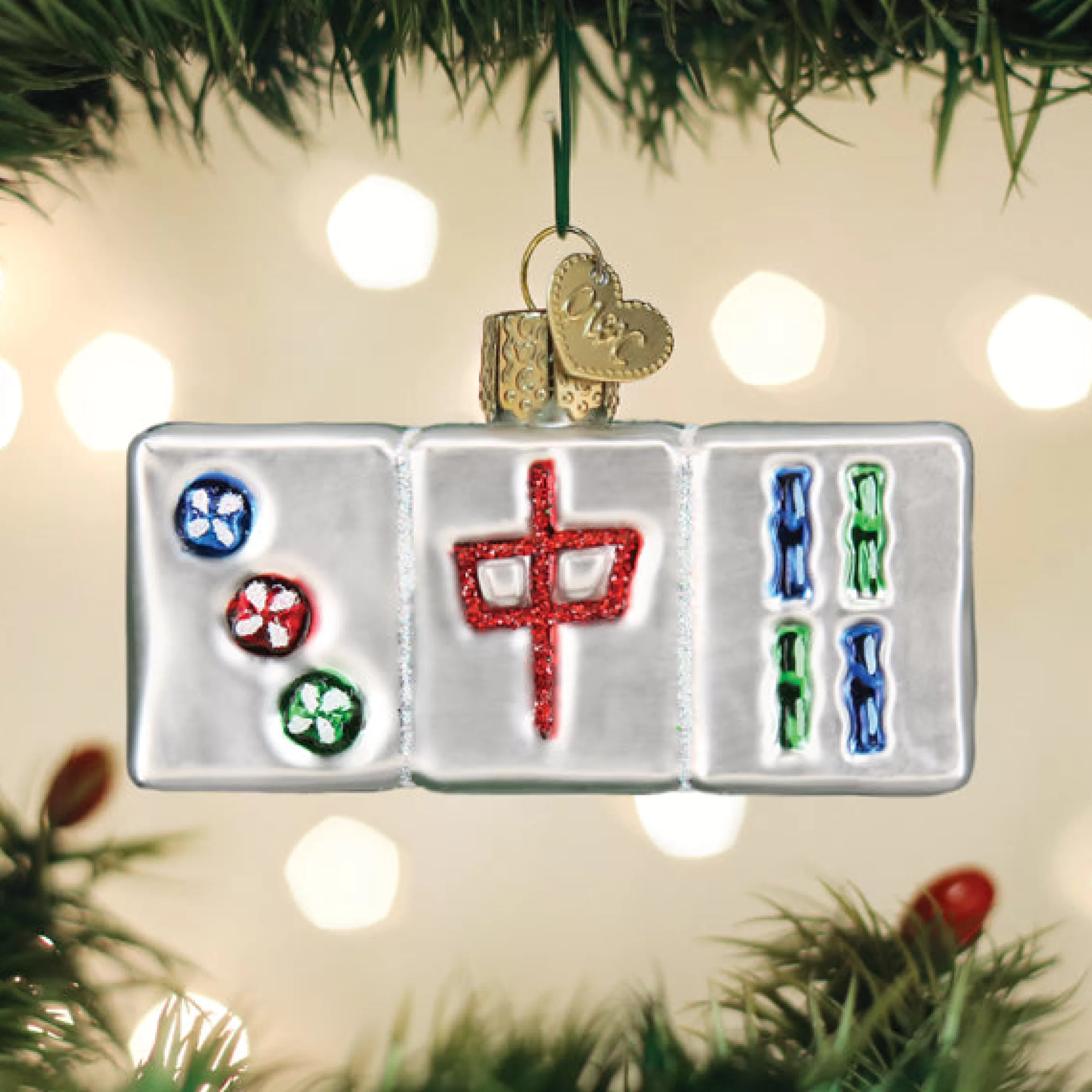 EAST WEST Mahjong Ornament