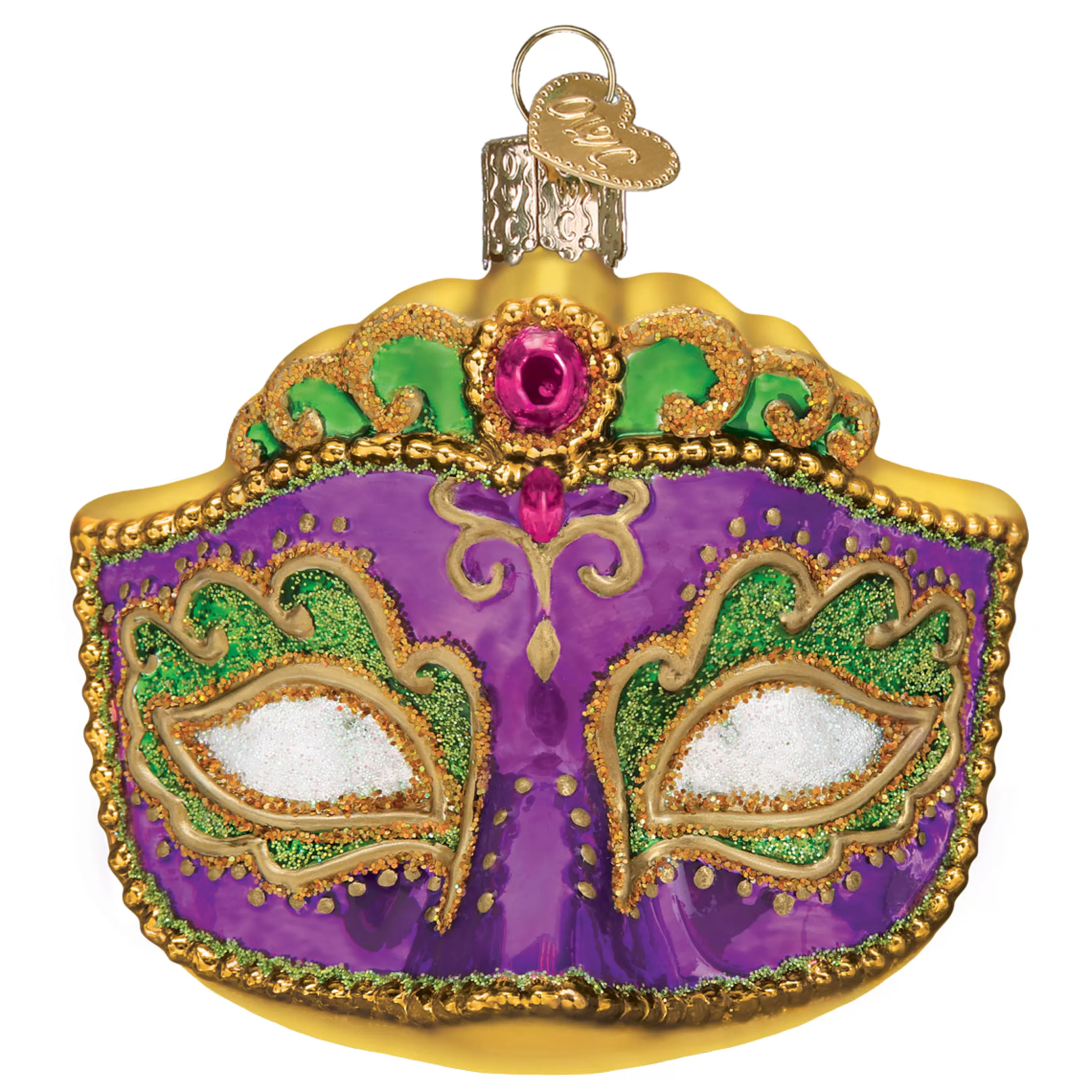 EAST WEST Mardi Gras Mask Ornament