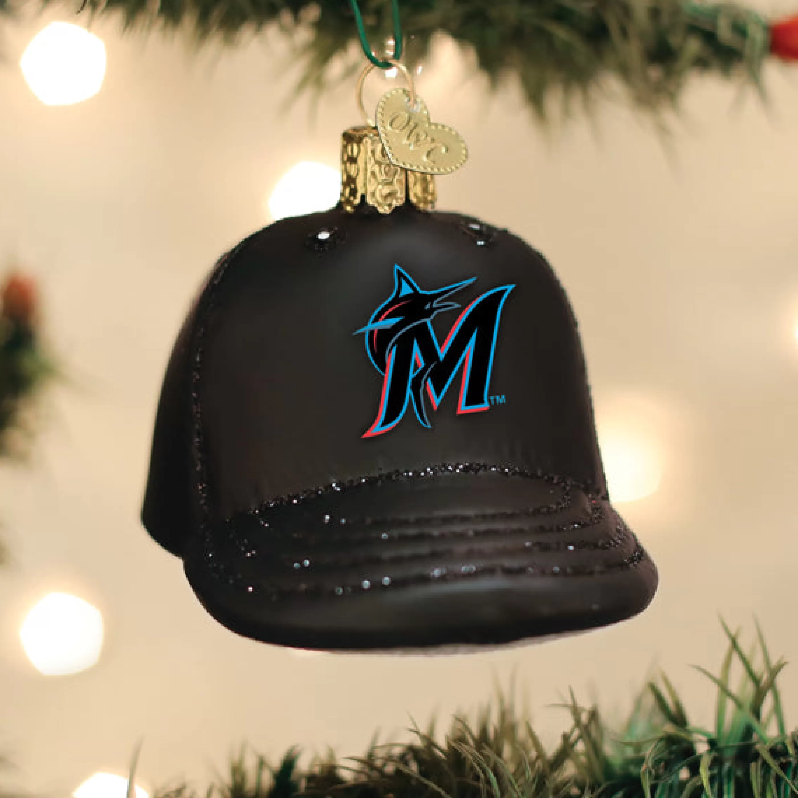 EAST WEST Marlins Baseball Cap Ornament