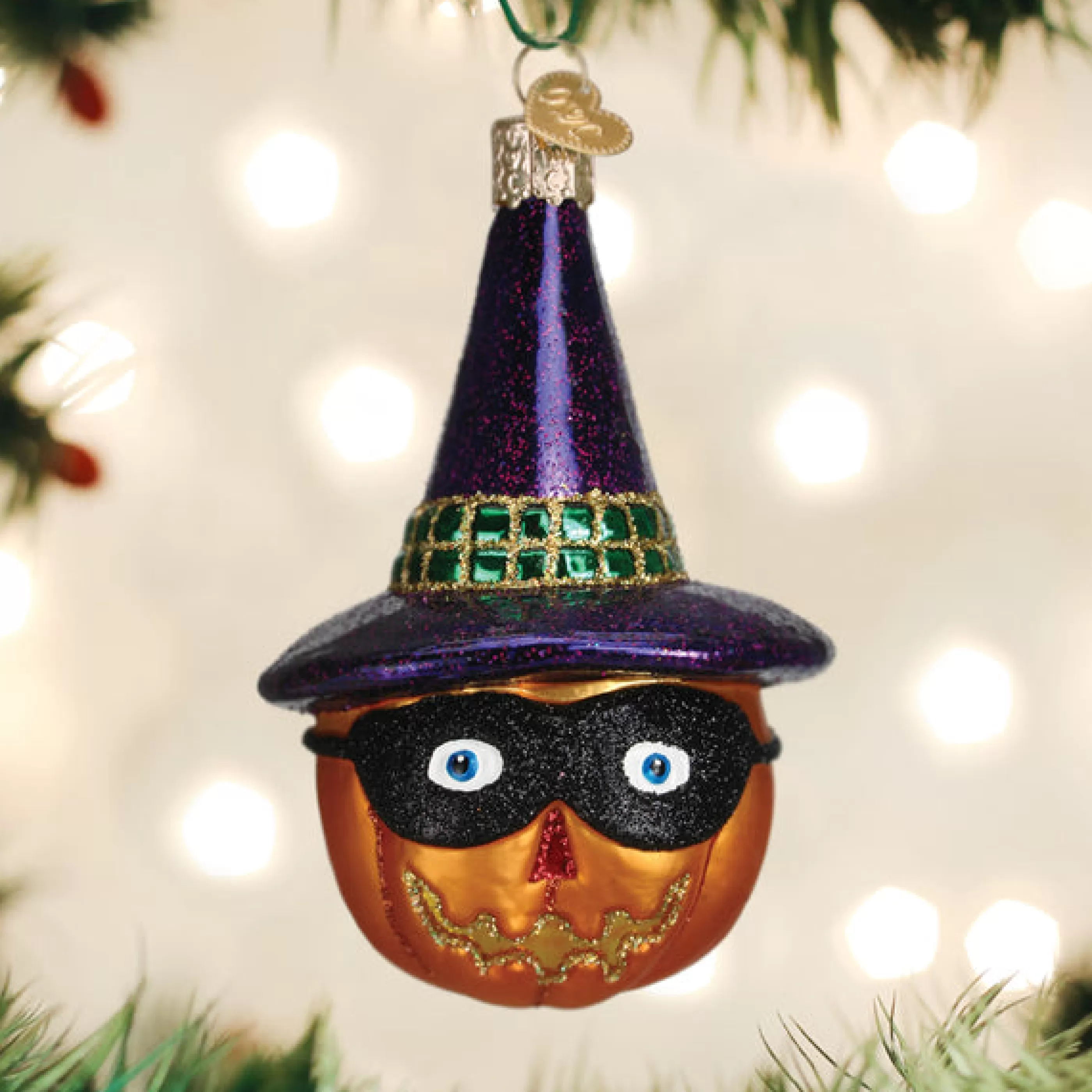 Kasa World Ltd Masked Witch Jack O'Lantern Ornament