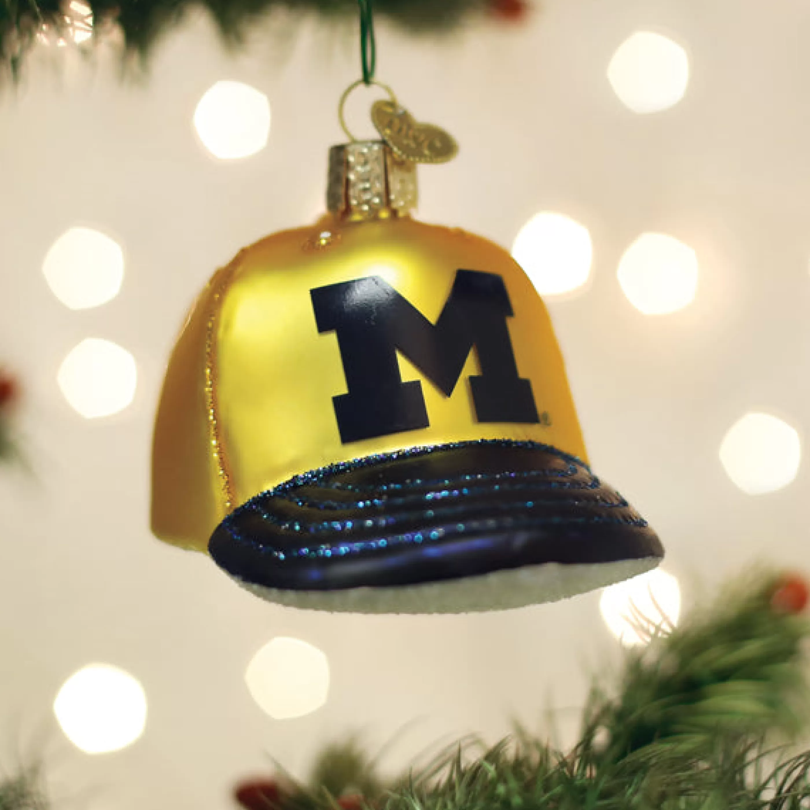 EAST WEST Michigan Baseball Cap Ornament