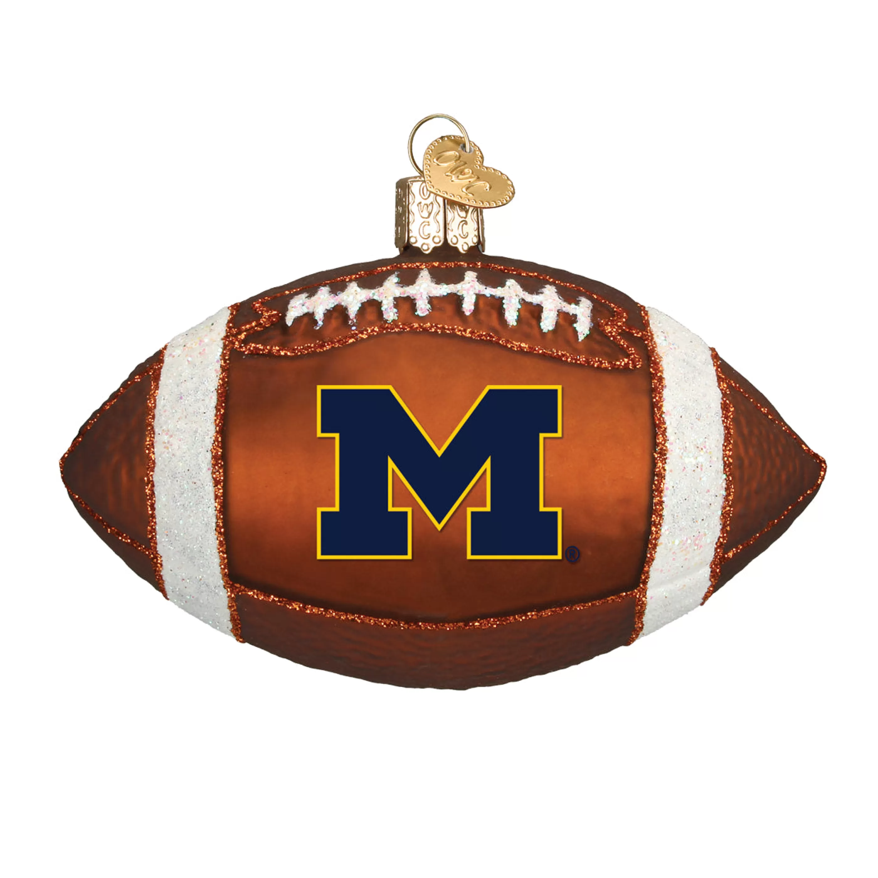 EAST WEST Michigan Football Ornament