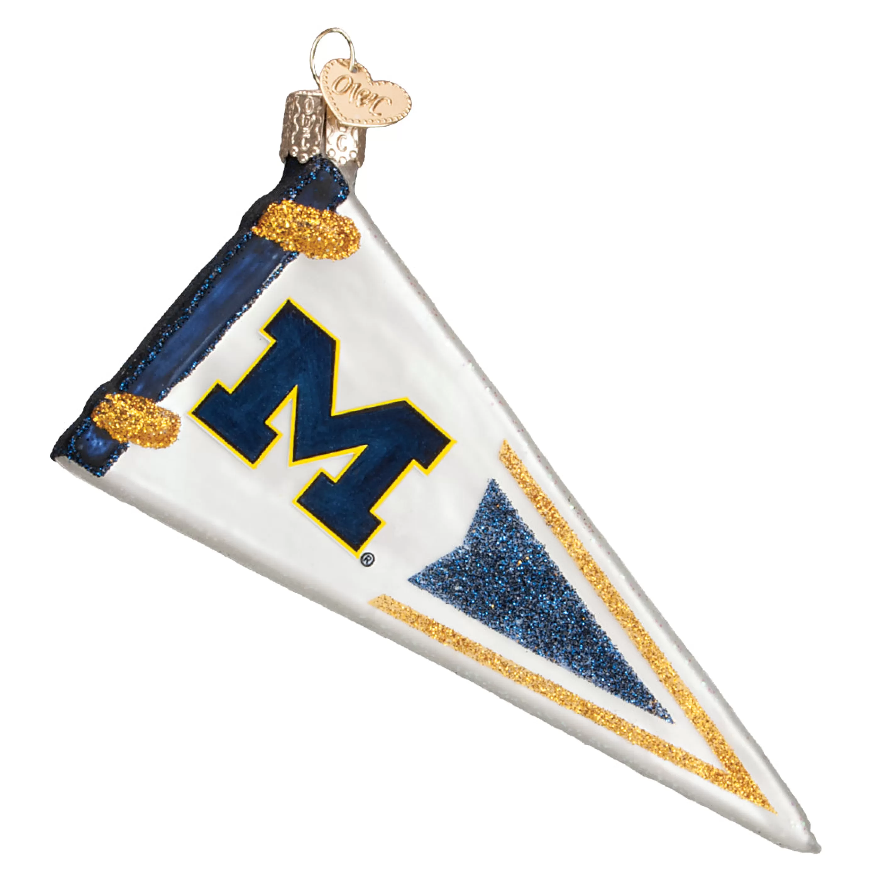 EAST WEST Michigan Pennant Ornament