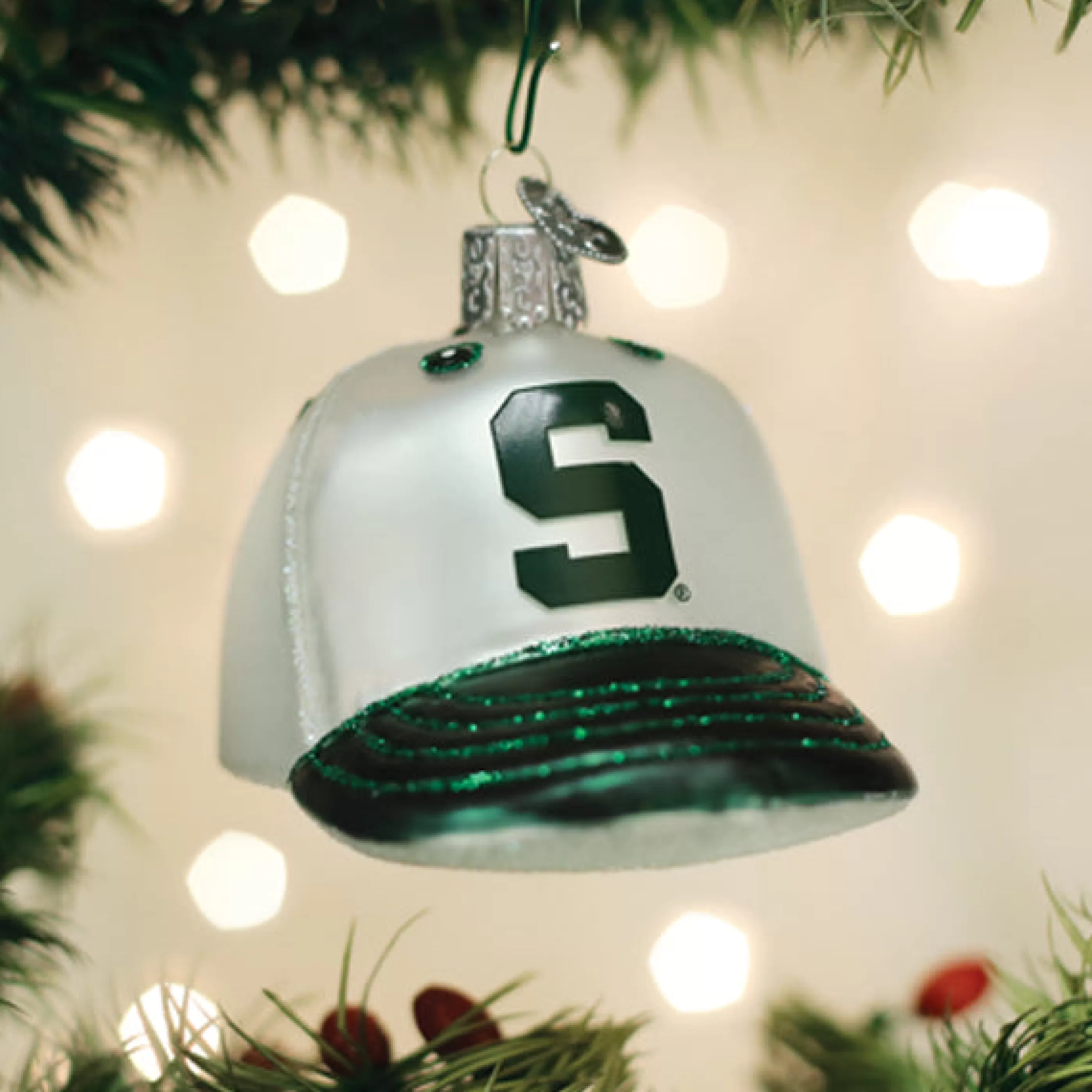 EAST WEST Michigan State Baseball Cap Ornament