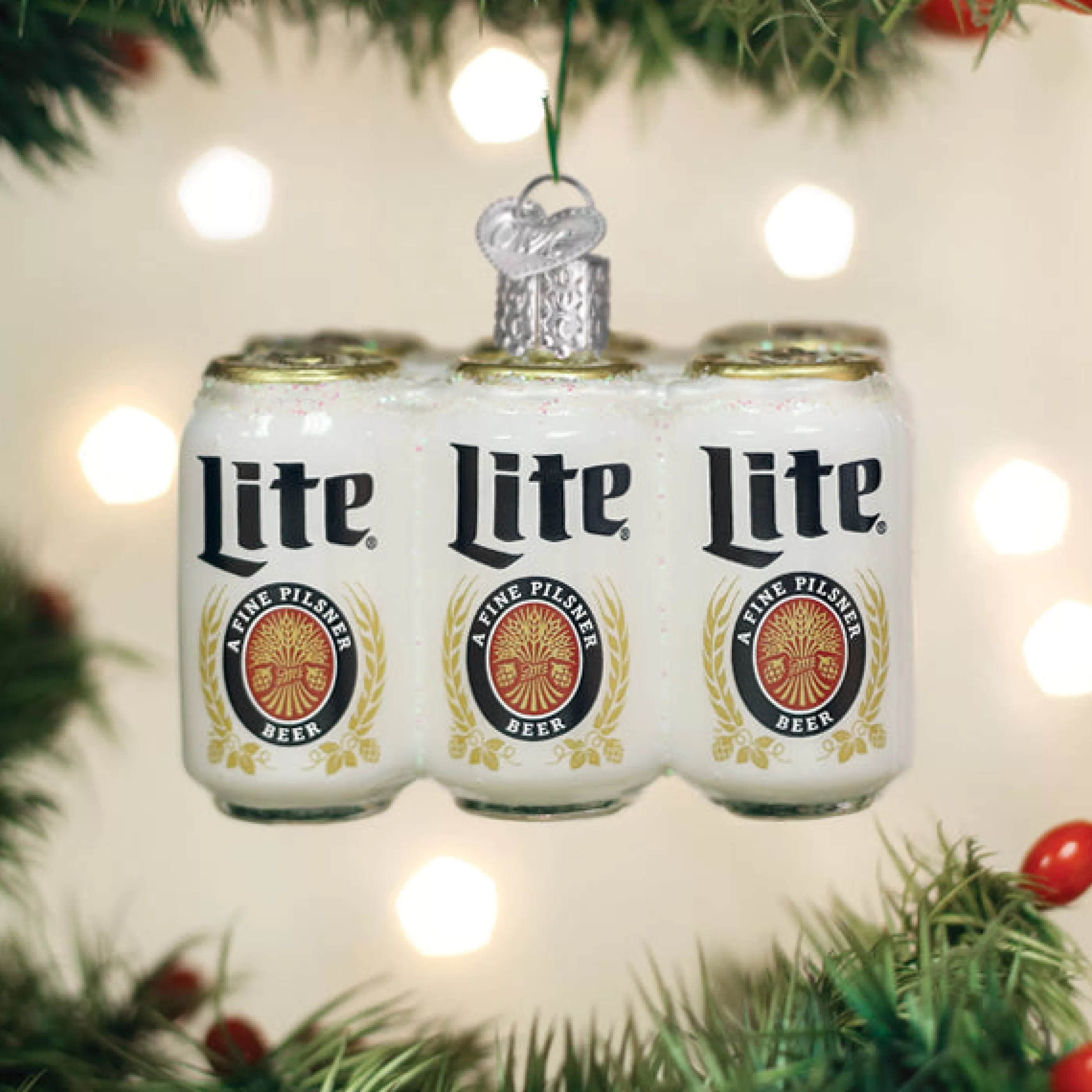 EAST WEST Miller Lite Six Pack Ornament