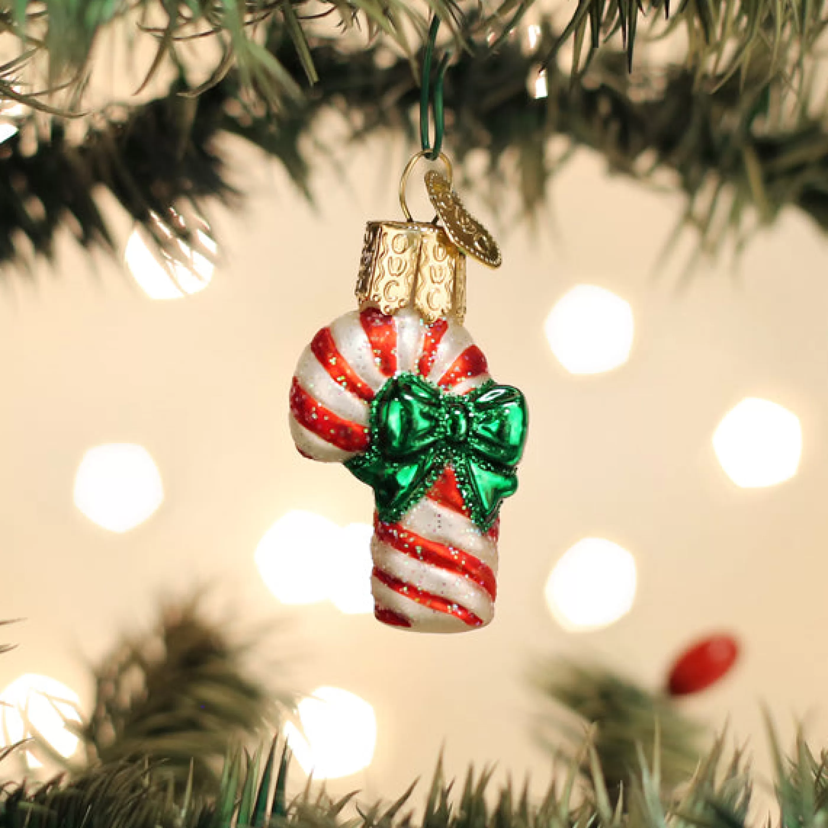 EAST WEST Mini Candy Cane Ornament