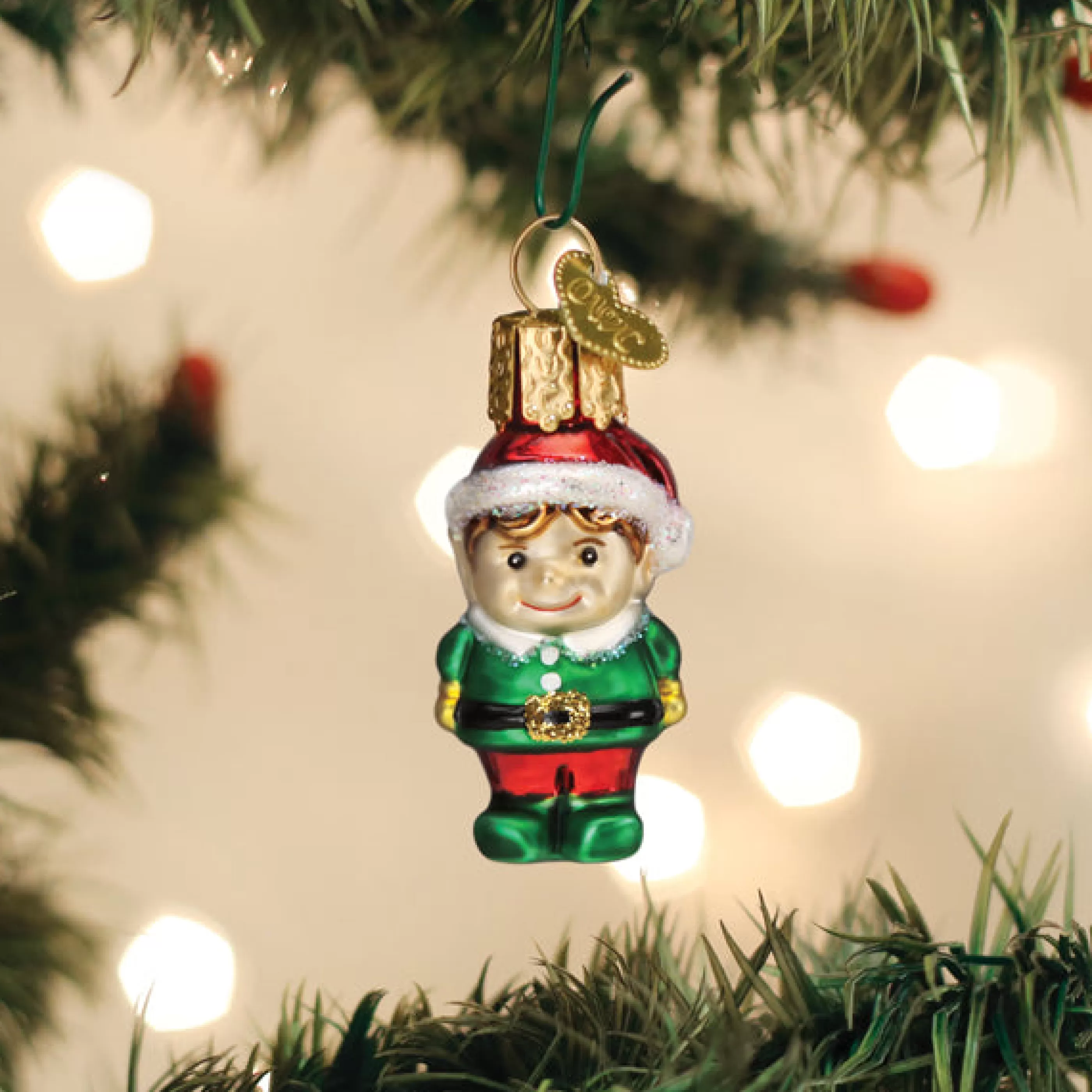 EAST WEST Mini Elf Ornament