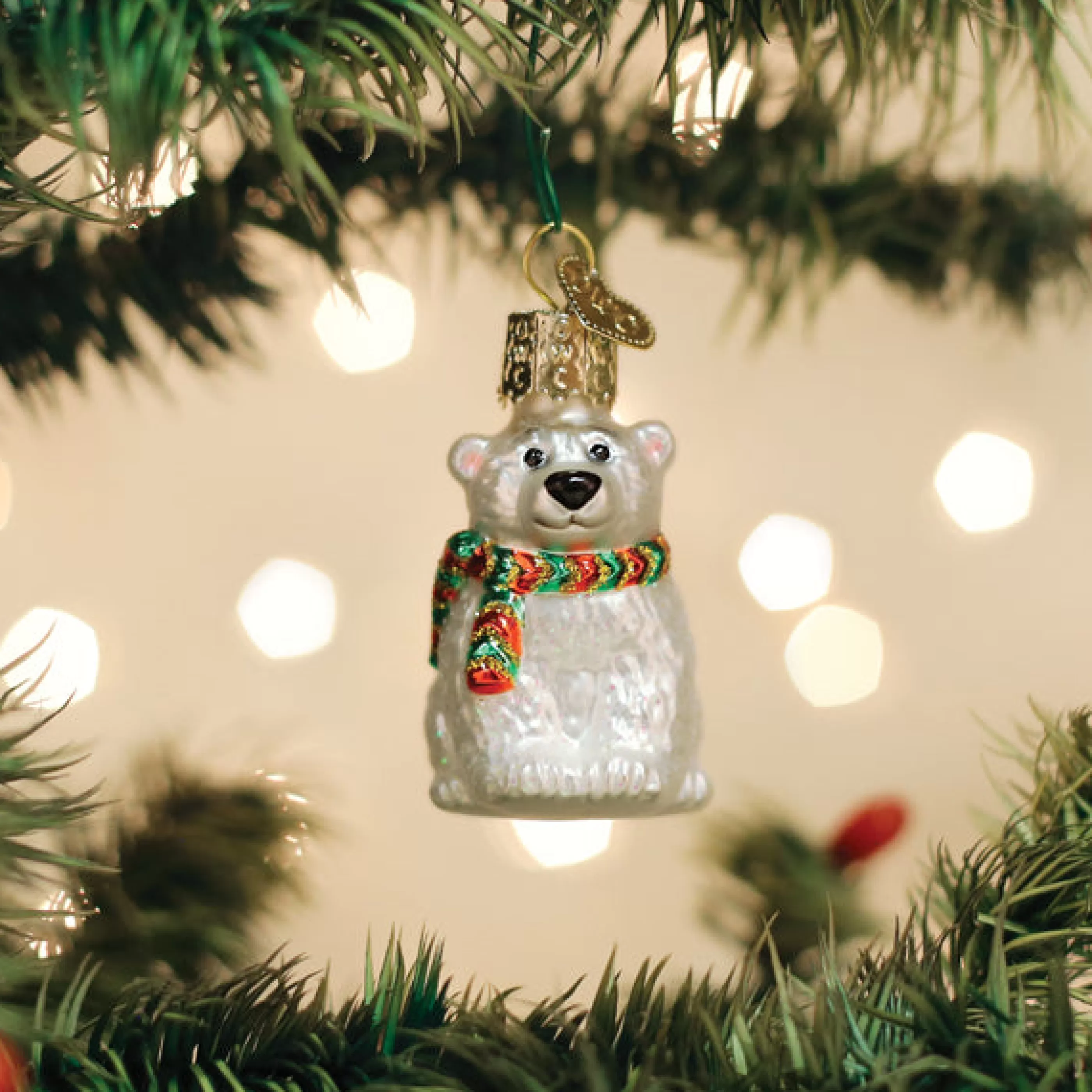 EAST WEST Mini Polar Bear Ornament