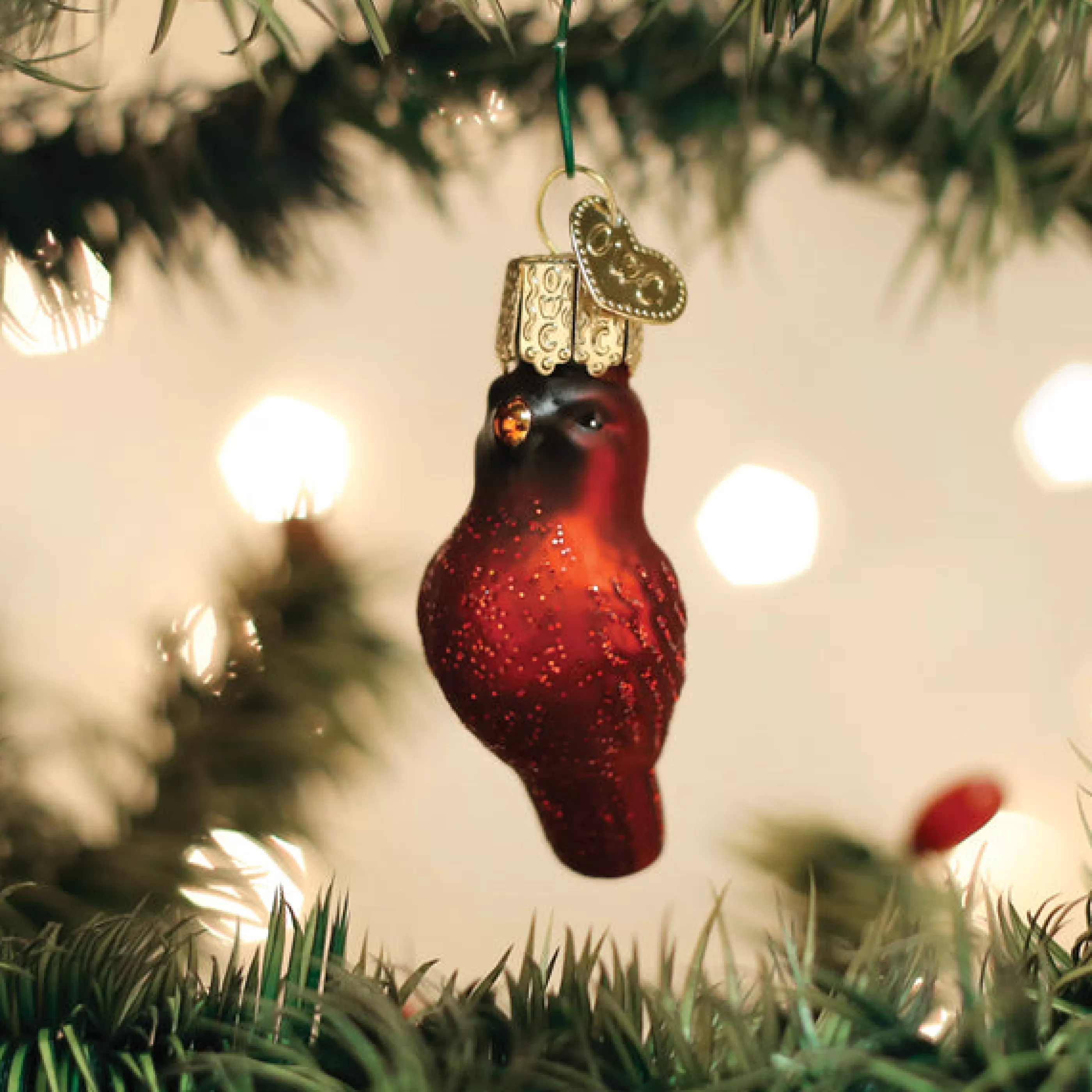 EAST WEST Mini Red Cardinal Ornament