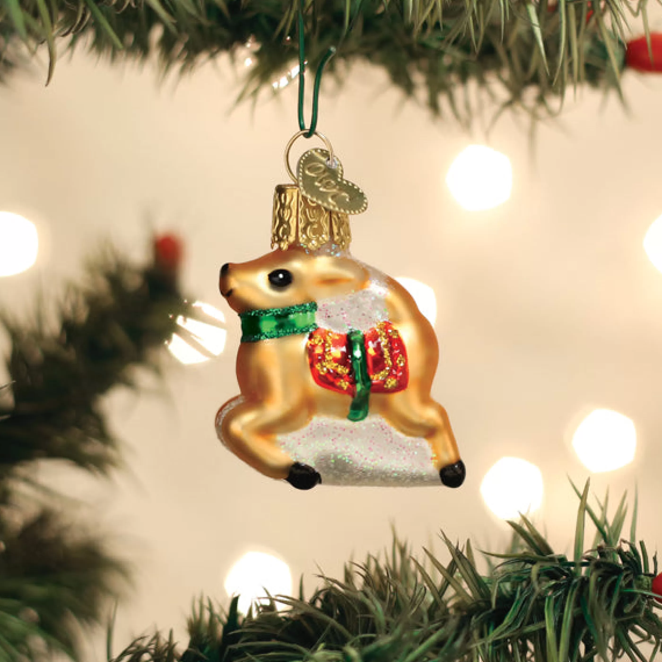 EAST WEST Mini Reindeer Ornament