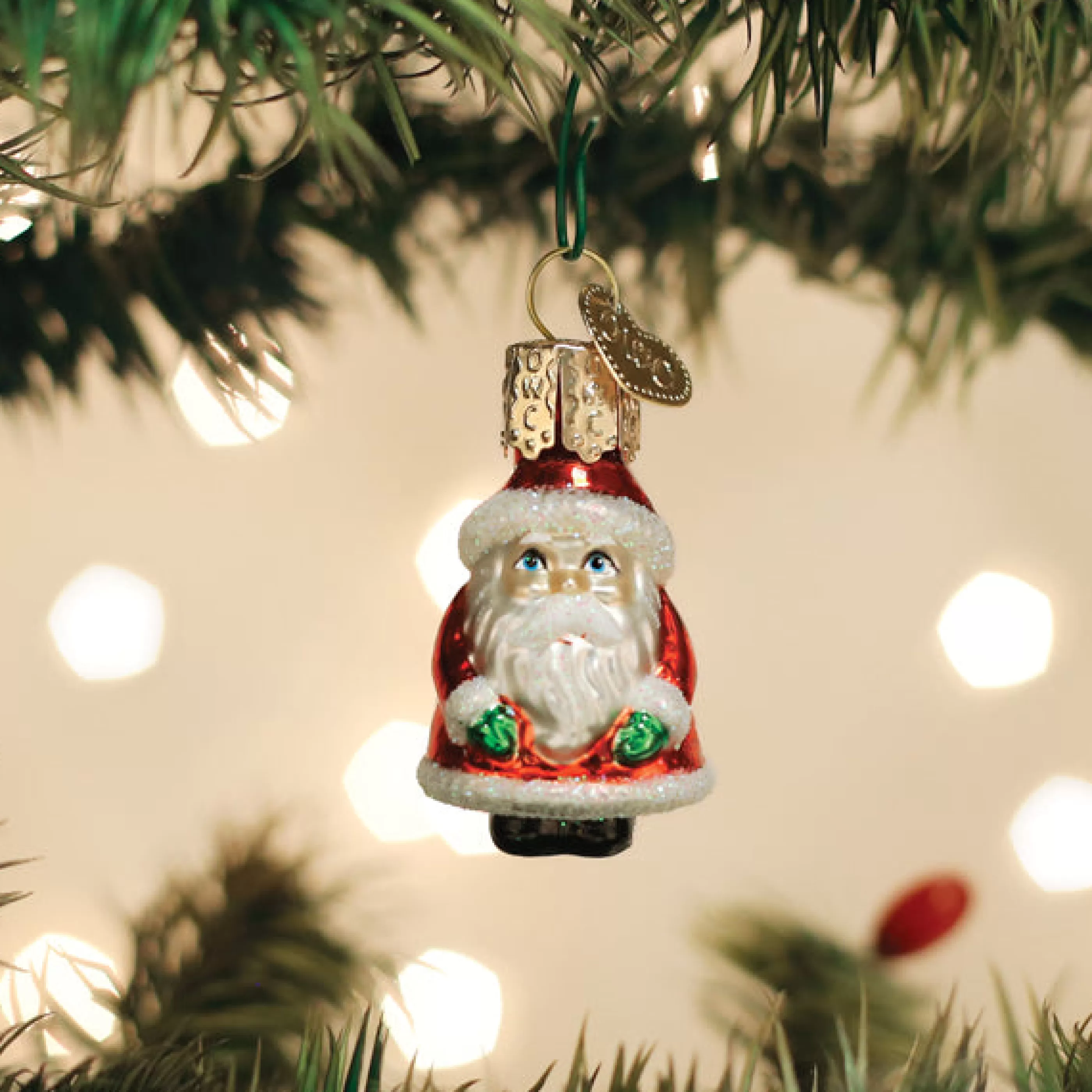 EAST WEST Mini Santa Ornament