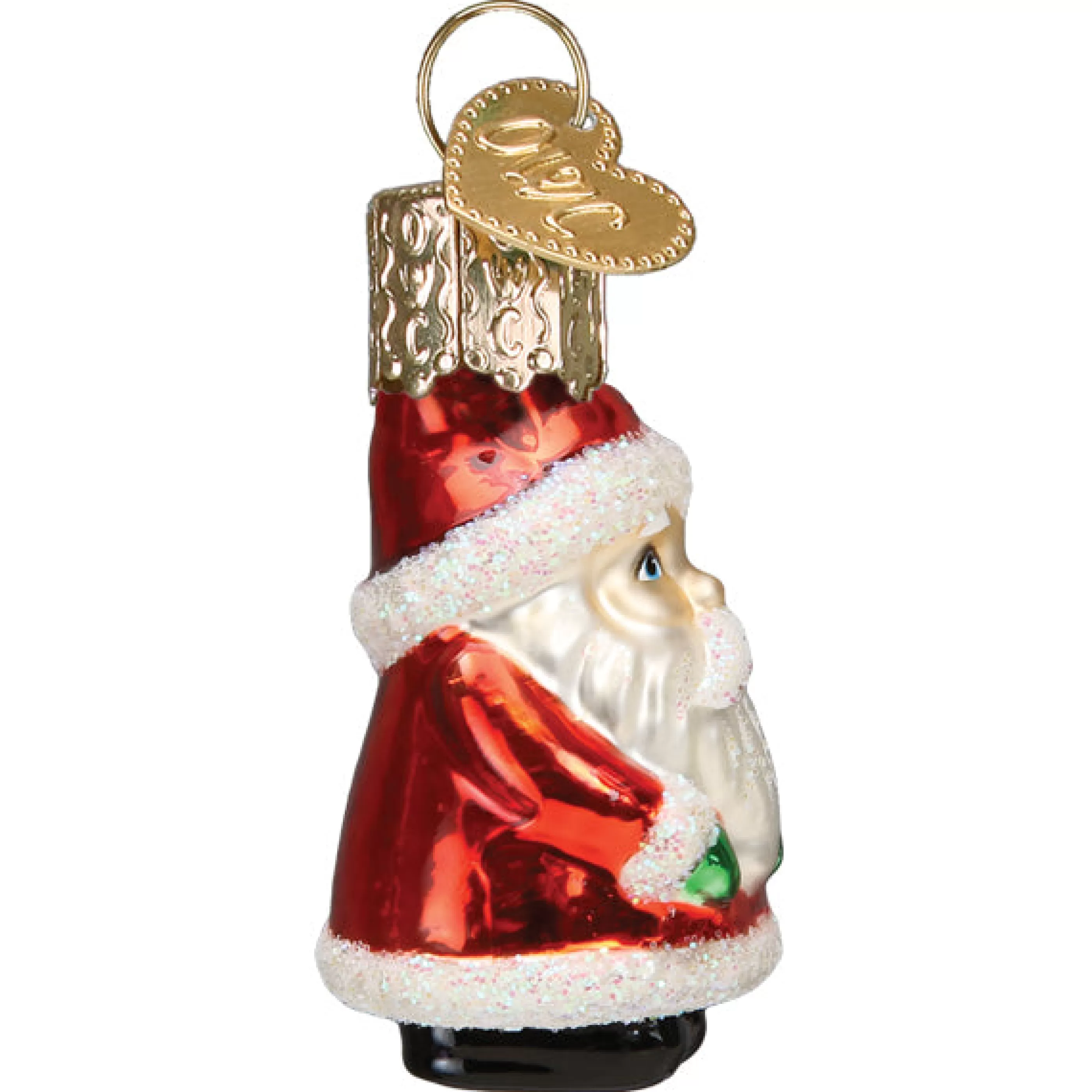 EAST WEST Mini Santa Ornament