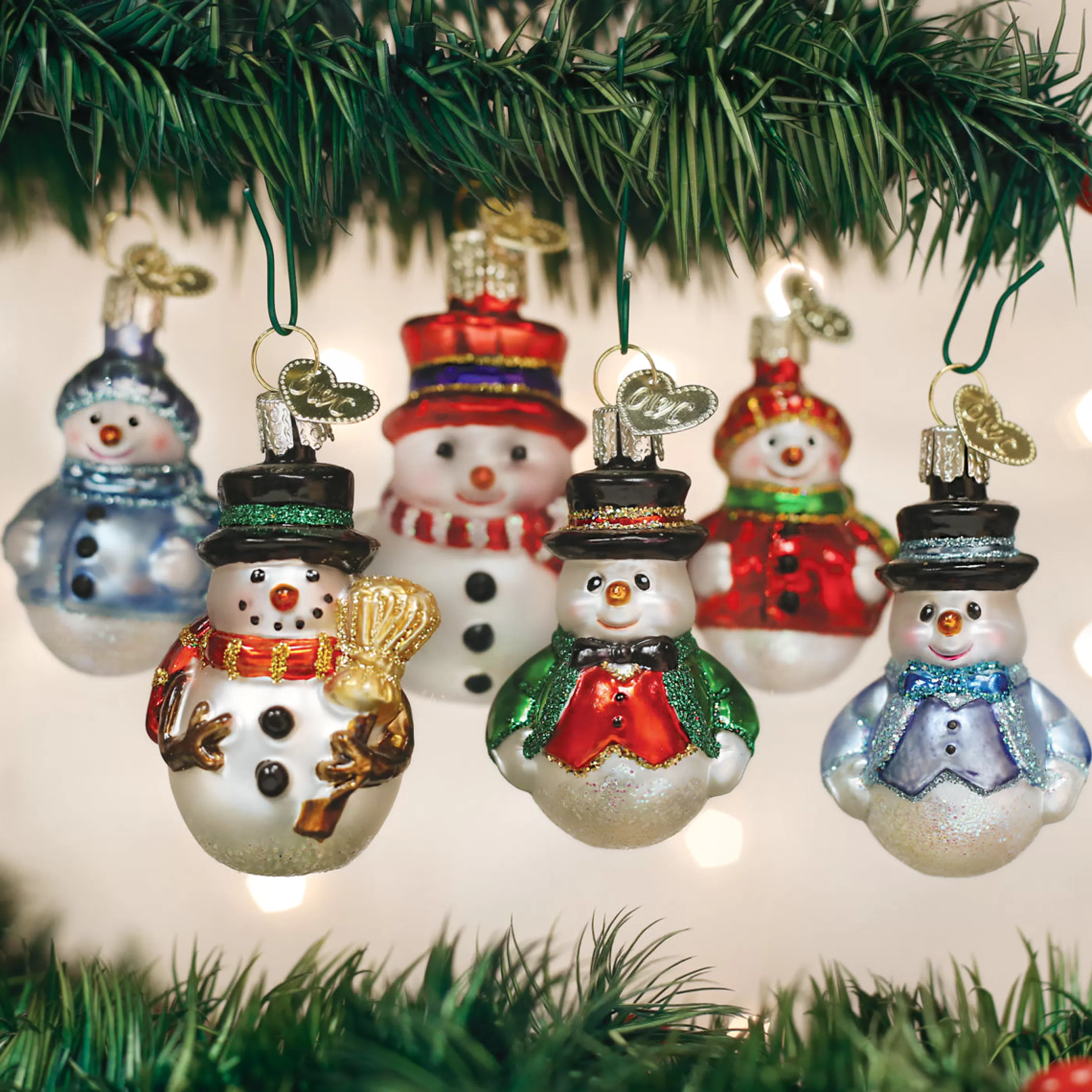 Kasa World Ltd Mini Snowman Ornament Set