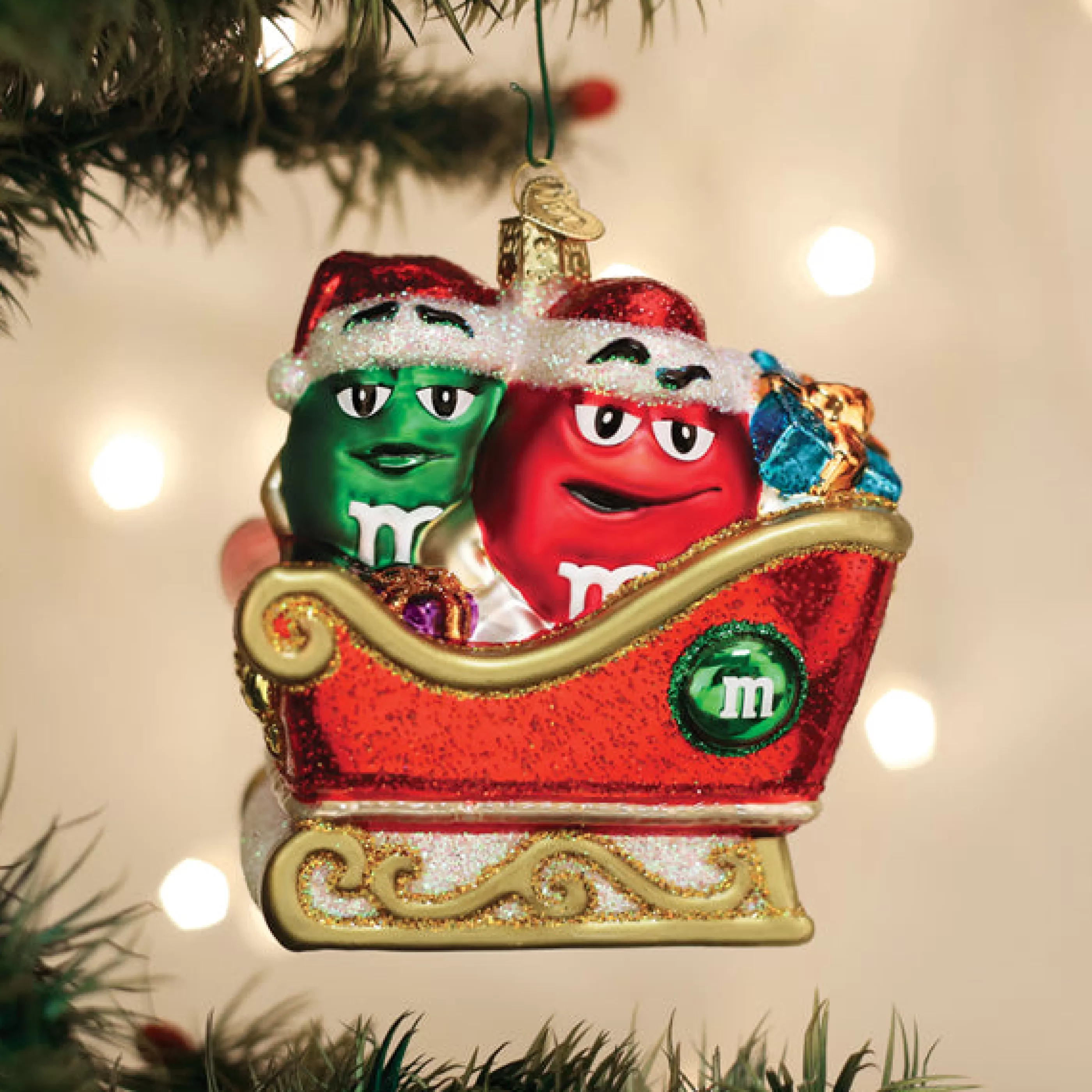 EAST WEST M&M's In Sleigh Ornament