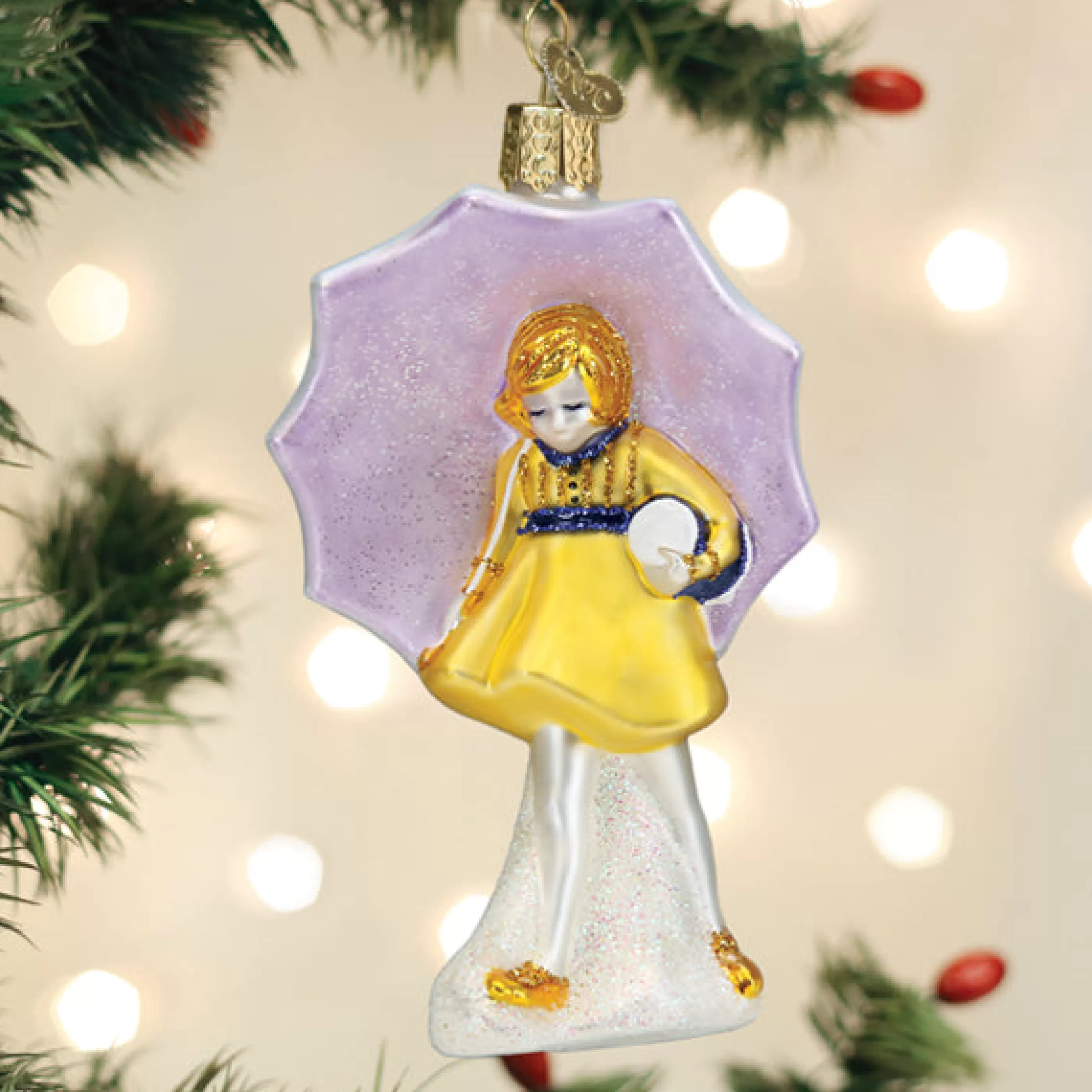 EAST WEST Morton Umrella Girl Ornament