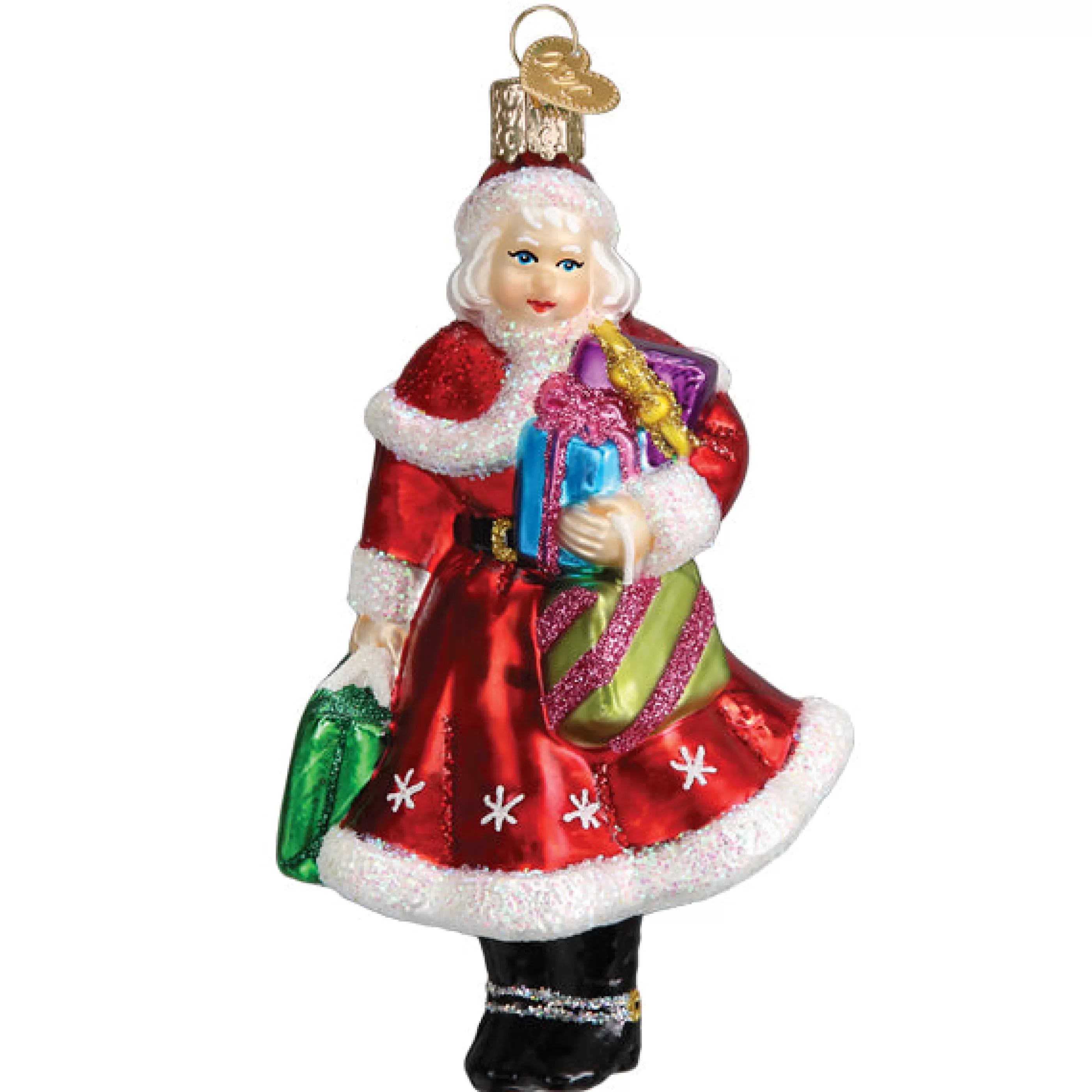 Kasa World Ltd Mrs. Claus Goes Shopping Ornament