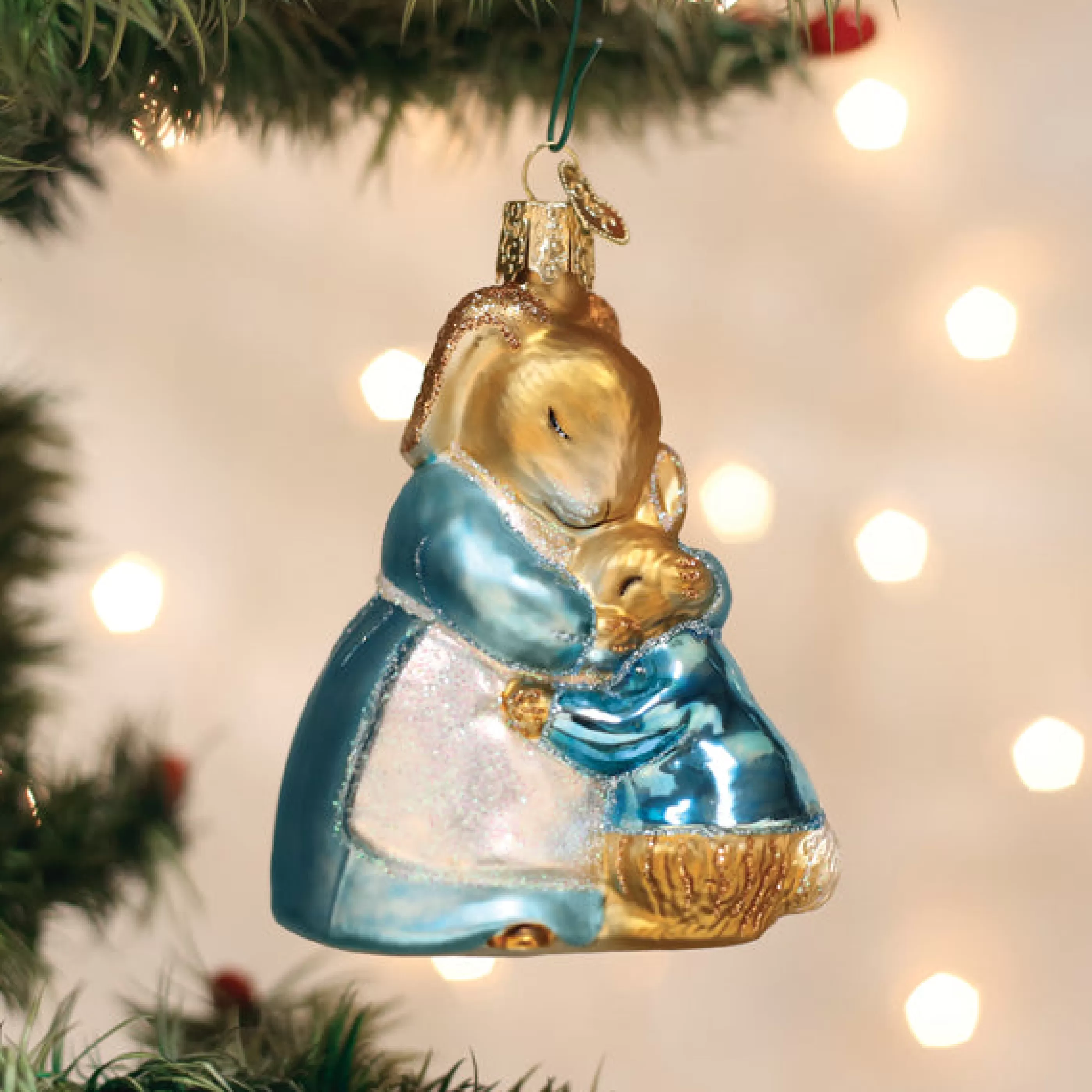 EAST WEST Mrs. Rabbit And Peter Ornament