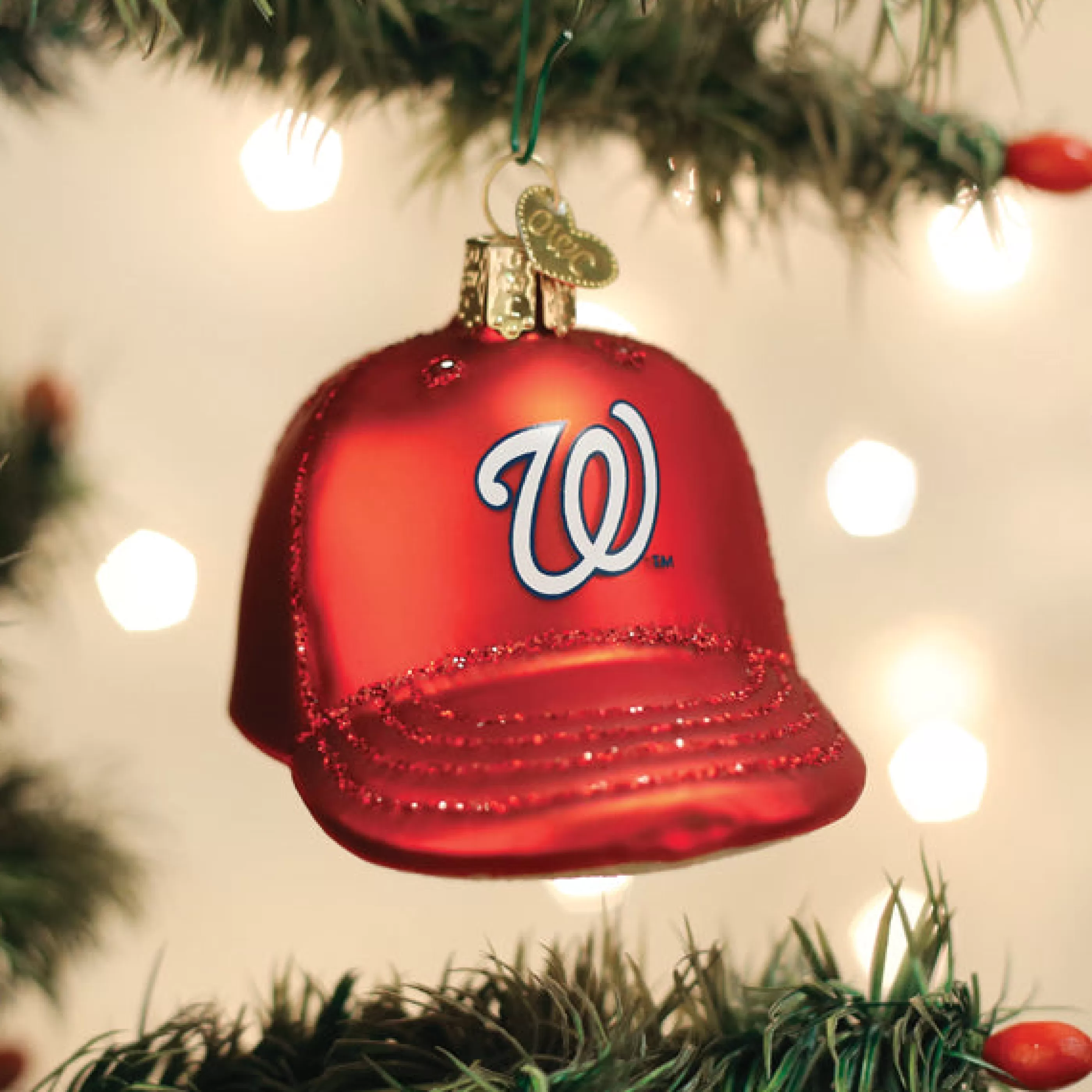 EAST WEST Nationals Baseball Cap Ornament