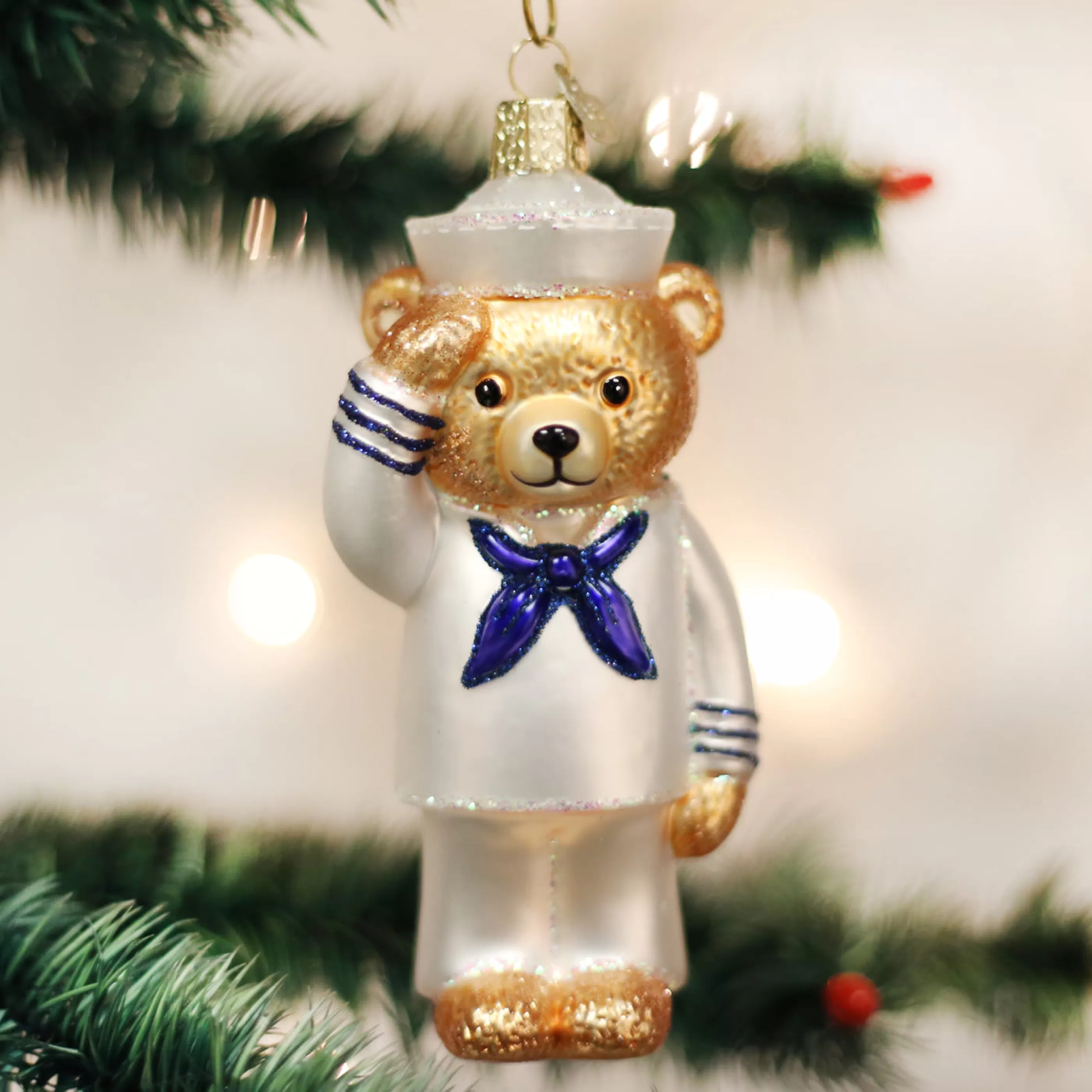 Kasa World Ltd Navy Bear Ornament