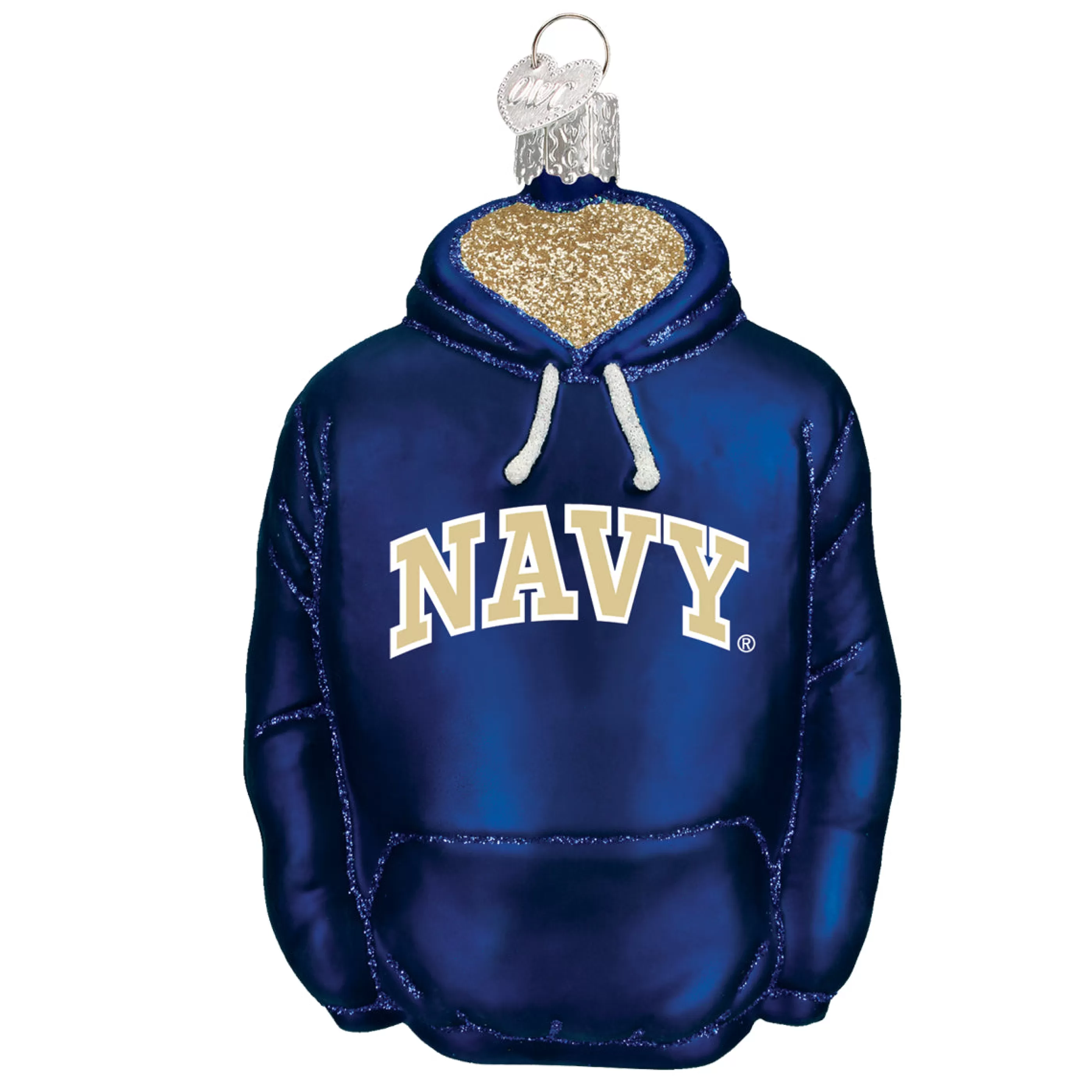 EAST WEST Navy Hoodie Ornament