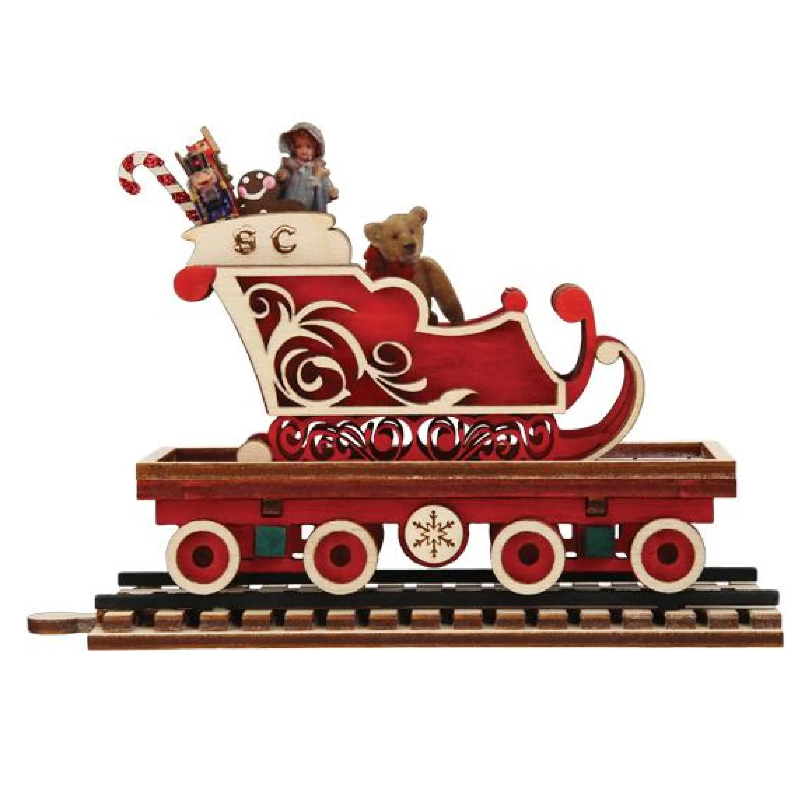 EAST WEST North Pole Express Sleigh Car Ornament