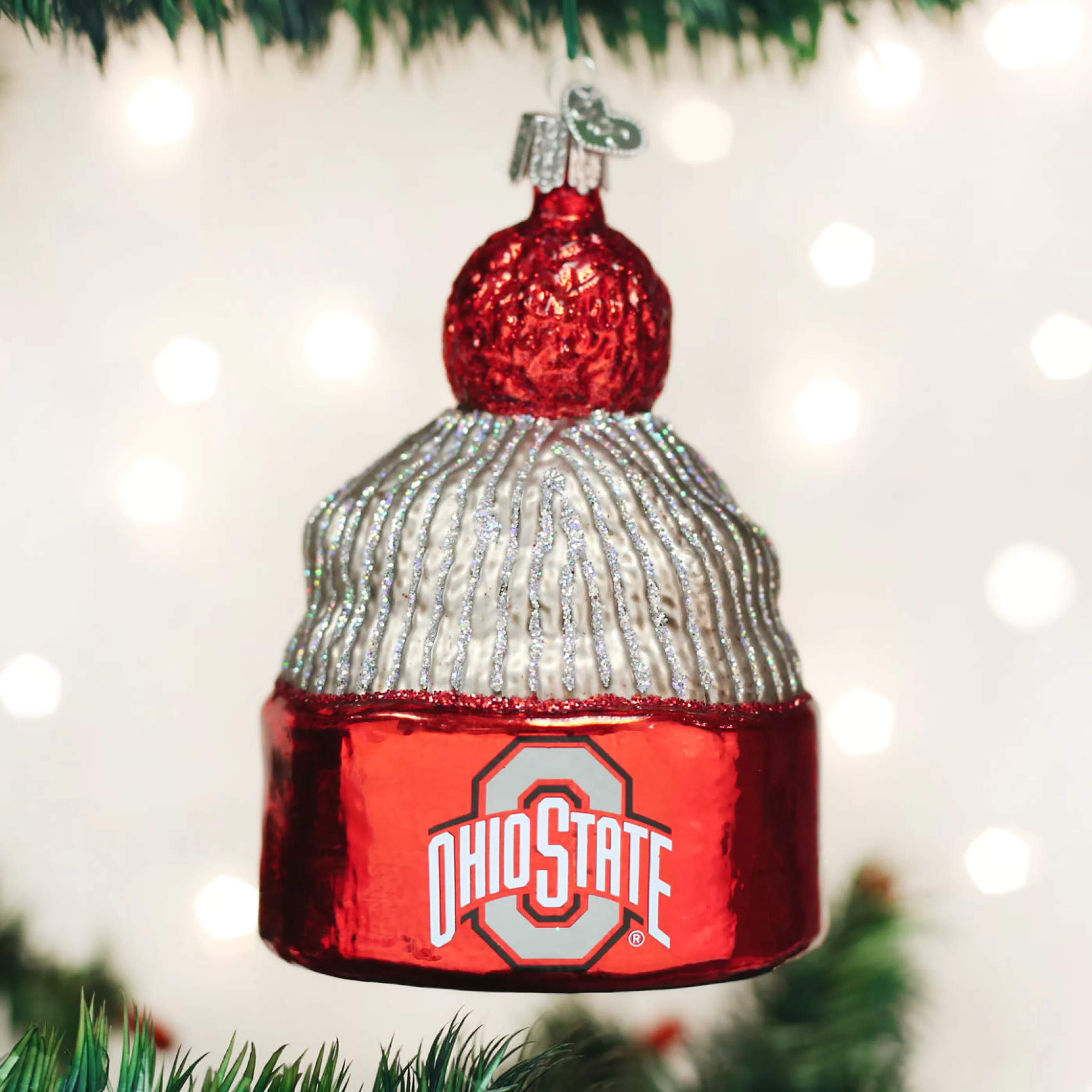 EAST WEST Ohio State Beanie Ornament