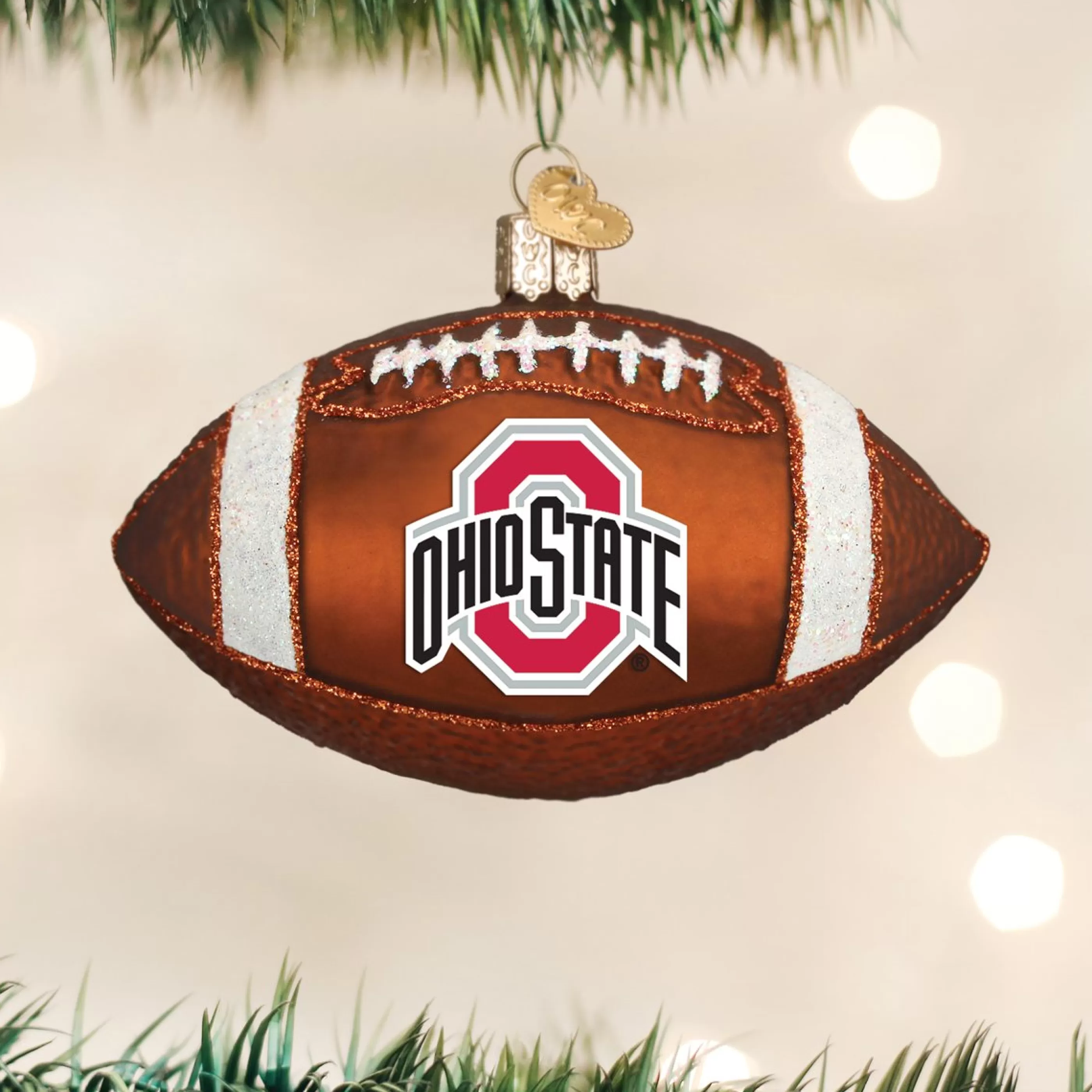 EAST WEST Ohio State Football Ornament