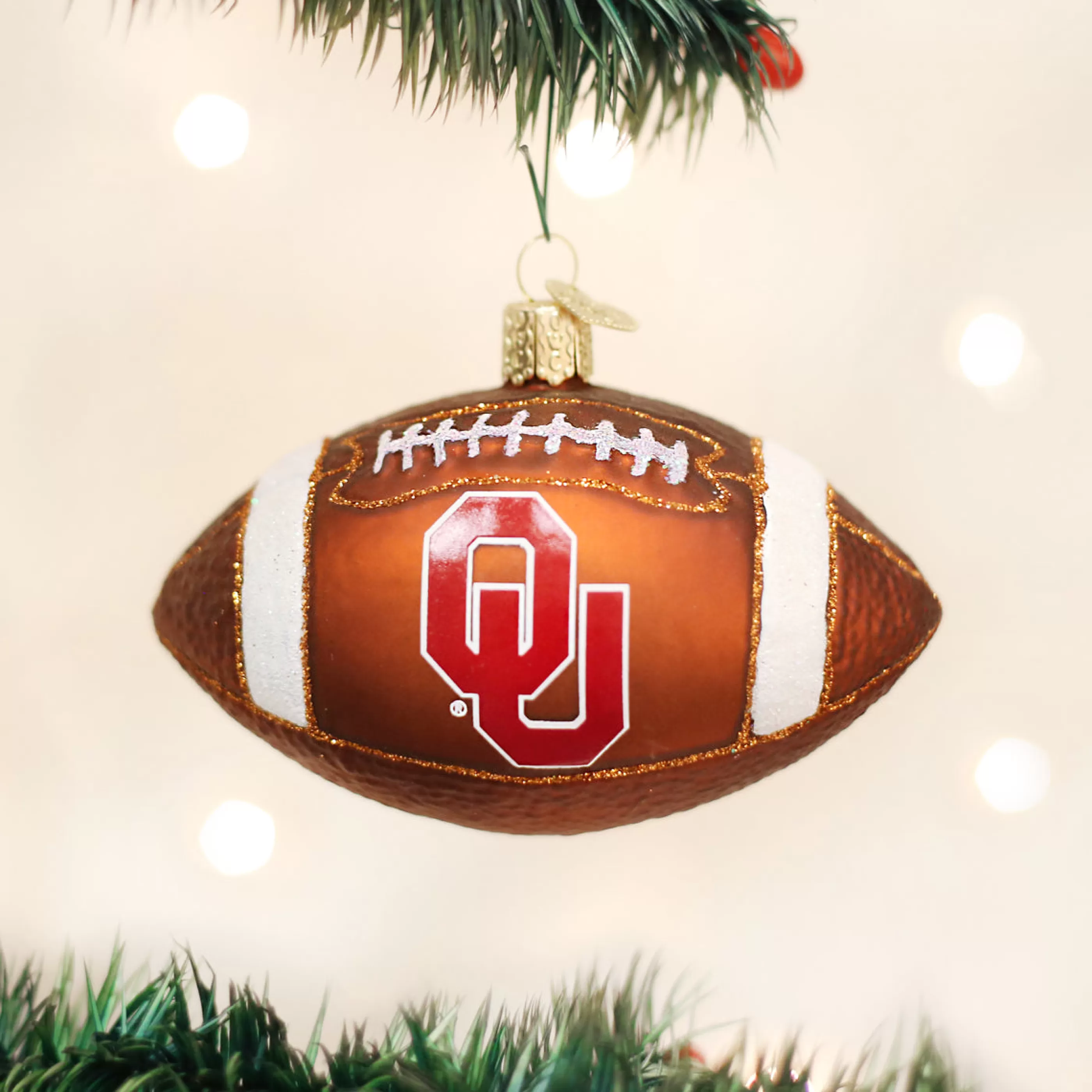 EAST WEST Oklahoma Football Ornament