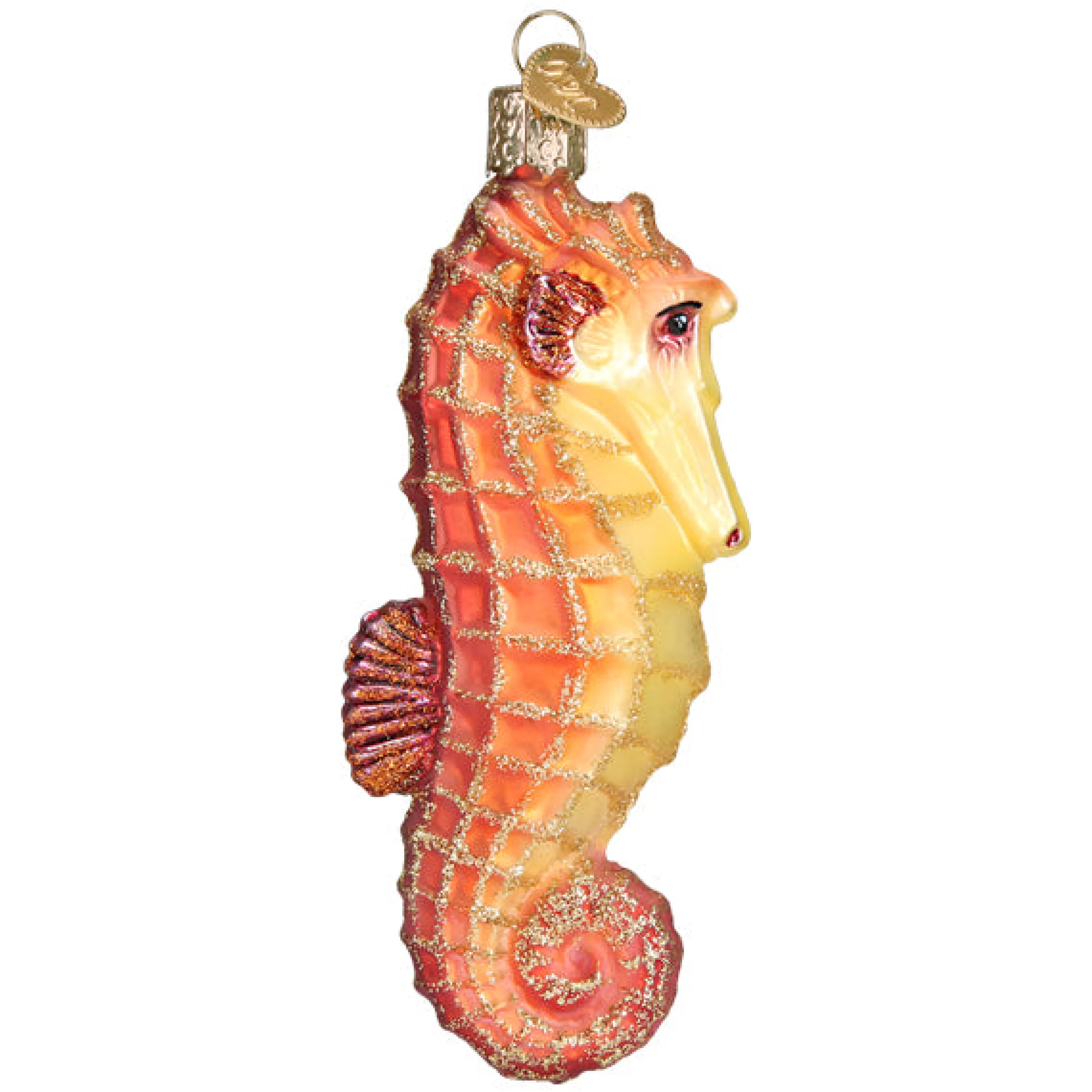 Kasa World Ltd Orange Sea Horse Ornament