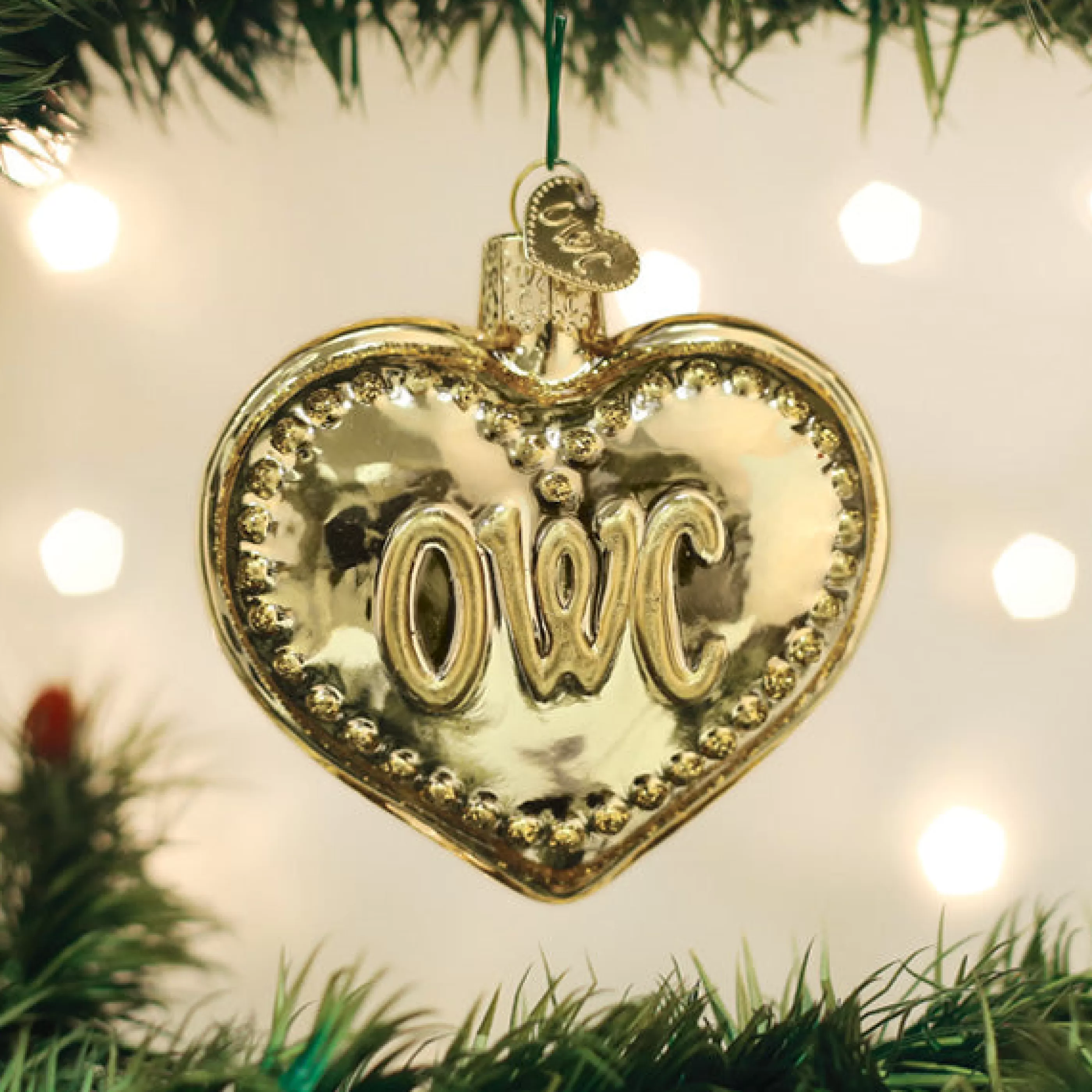 EAST WEST Owc Heart Ornament