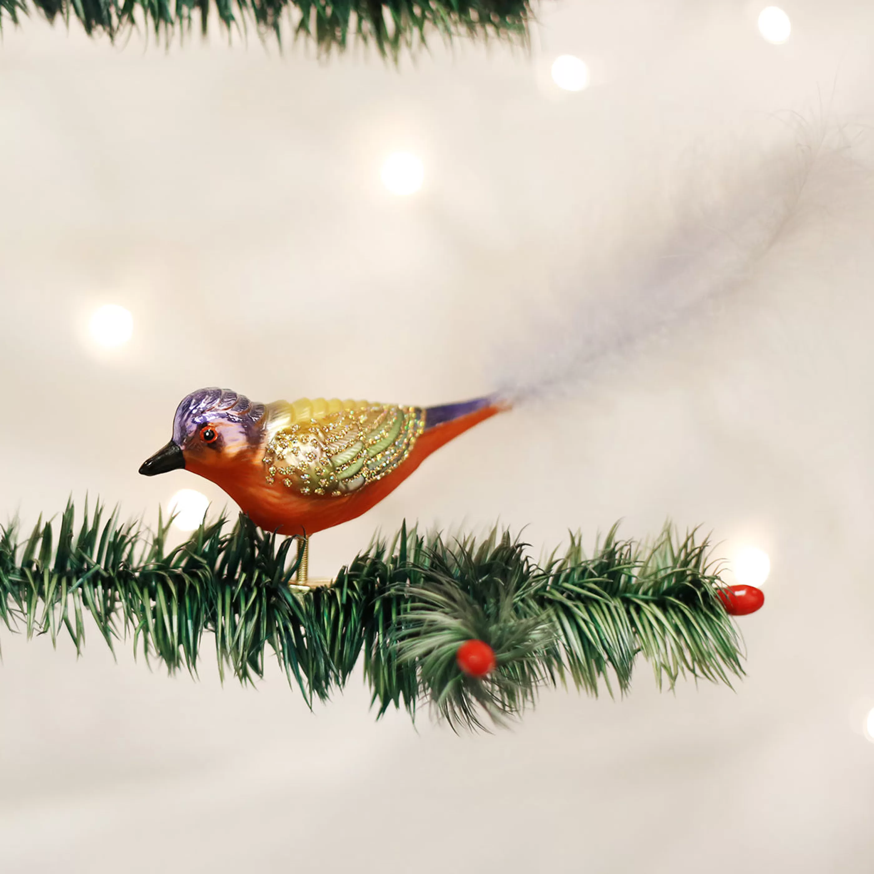 Kasa World Ltd Painted Bunting Ornament