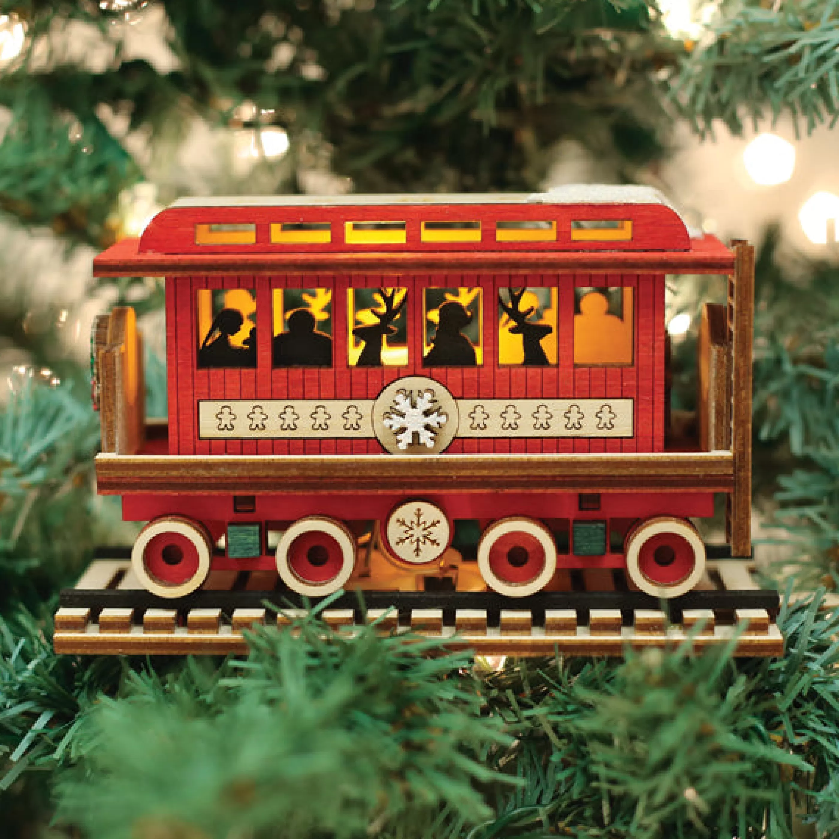 EAST WEST Passenger Car Elves Ornament