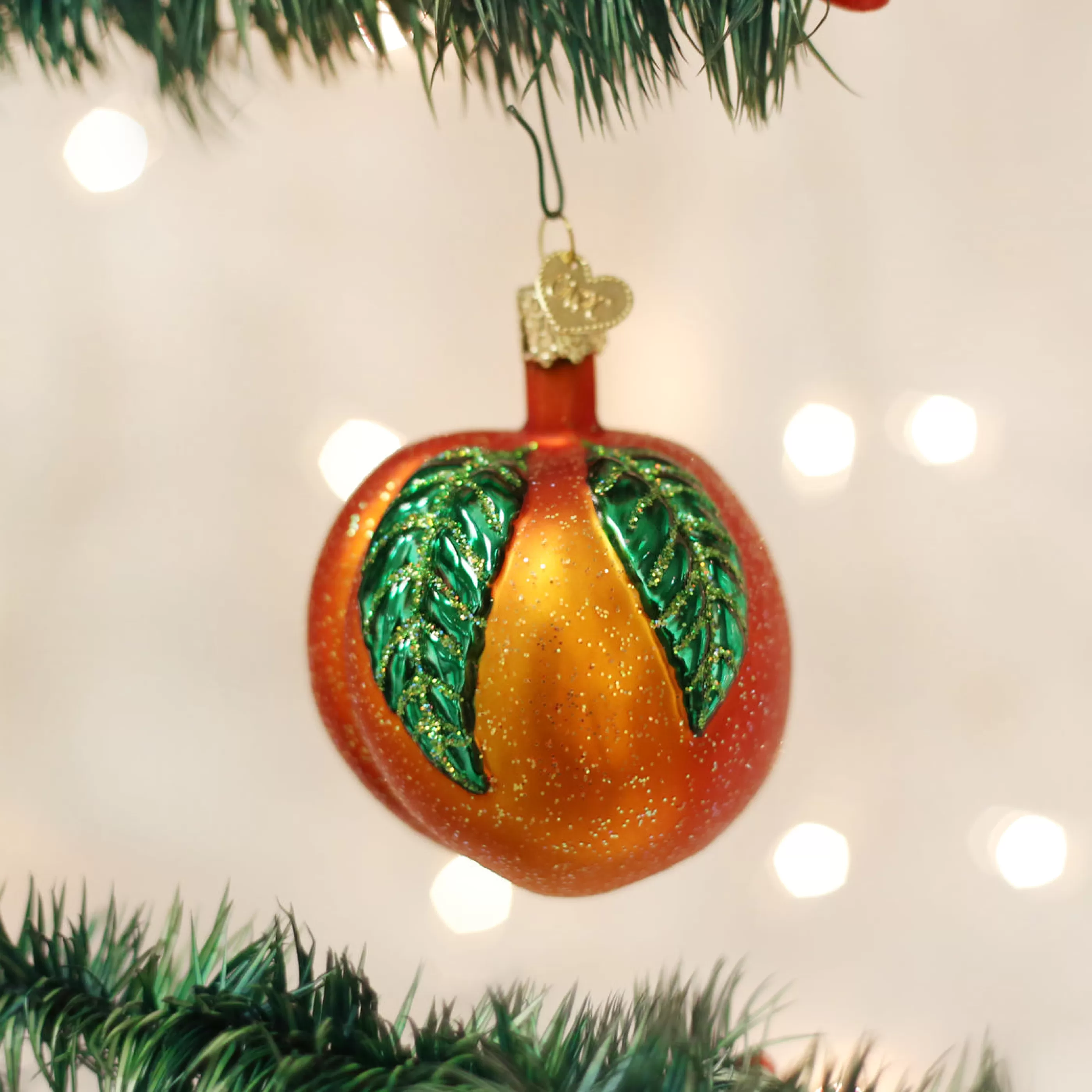 Kasa World Ltd Peach Ornament