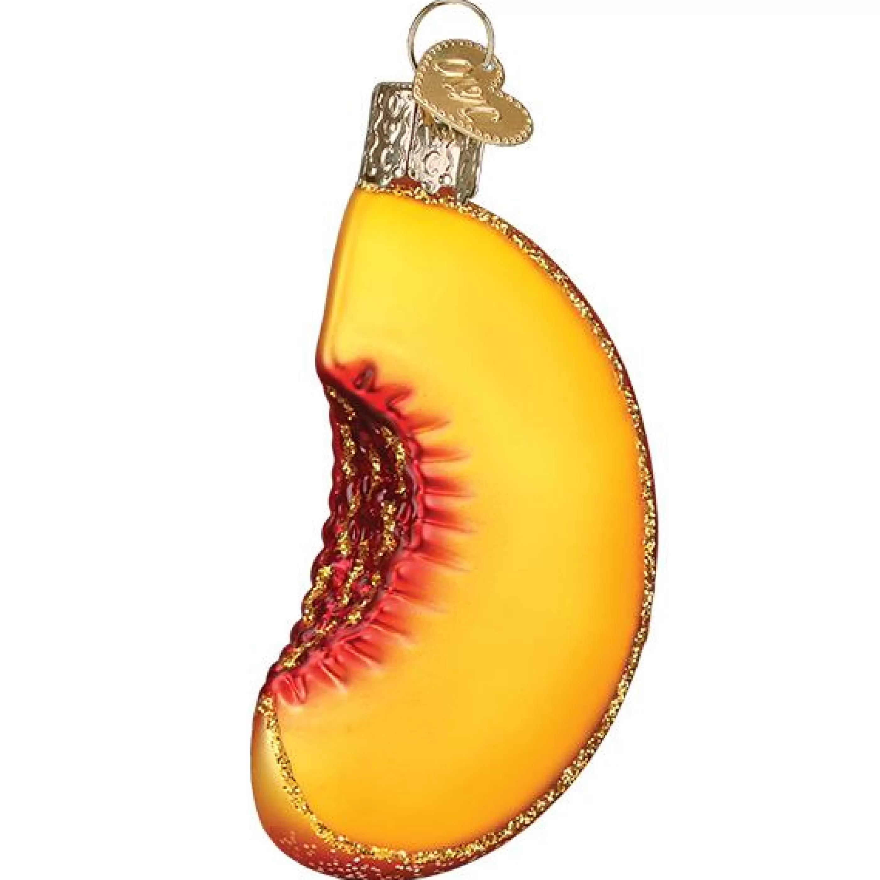 EAST WEST Peach Slice Ornament