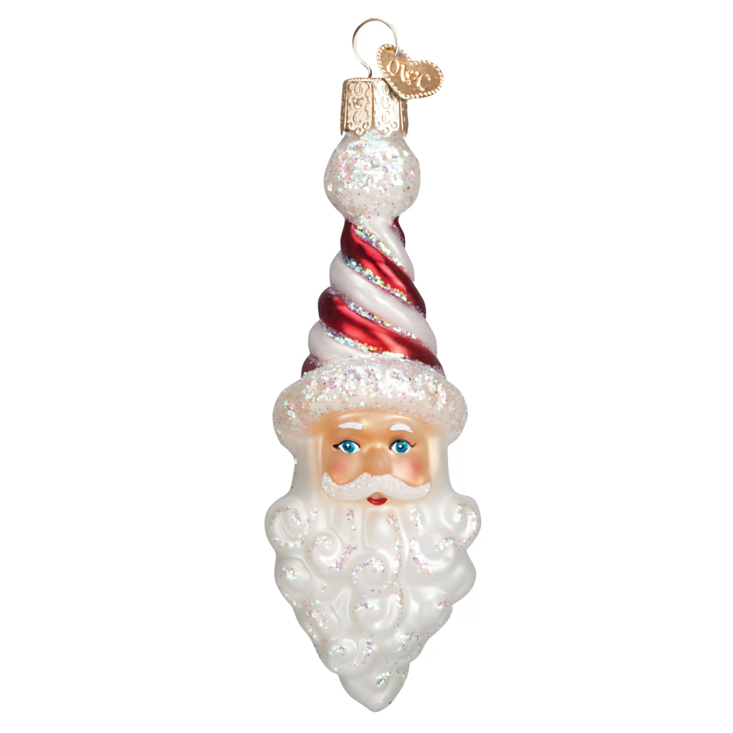 Kasa World Ltd Peppermint Twist Santa Ornament