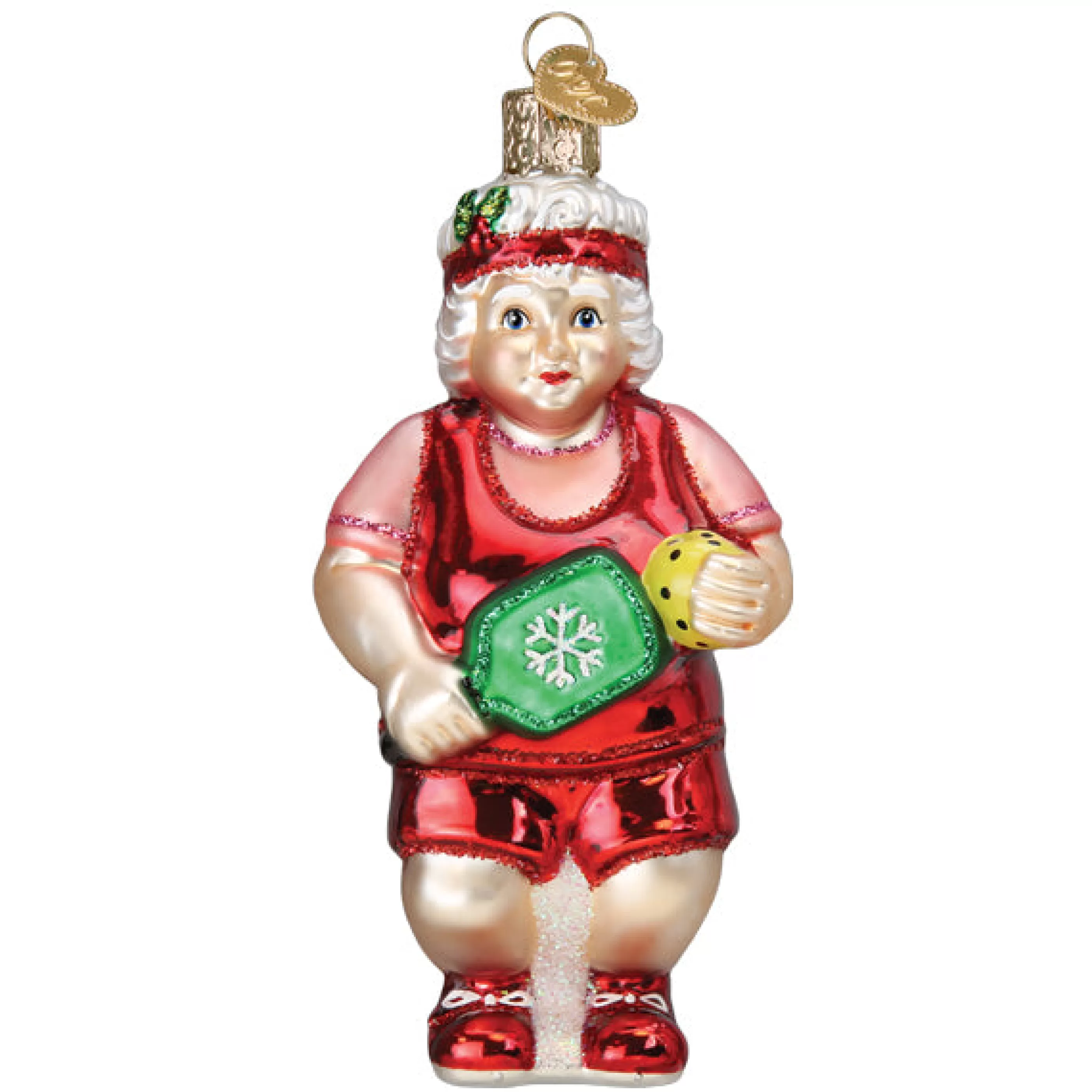 EAST WEST Pickleball Mrs. Claus Ornament