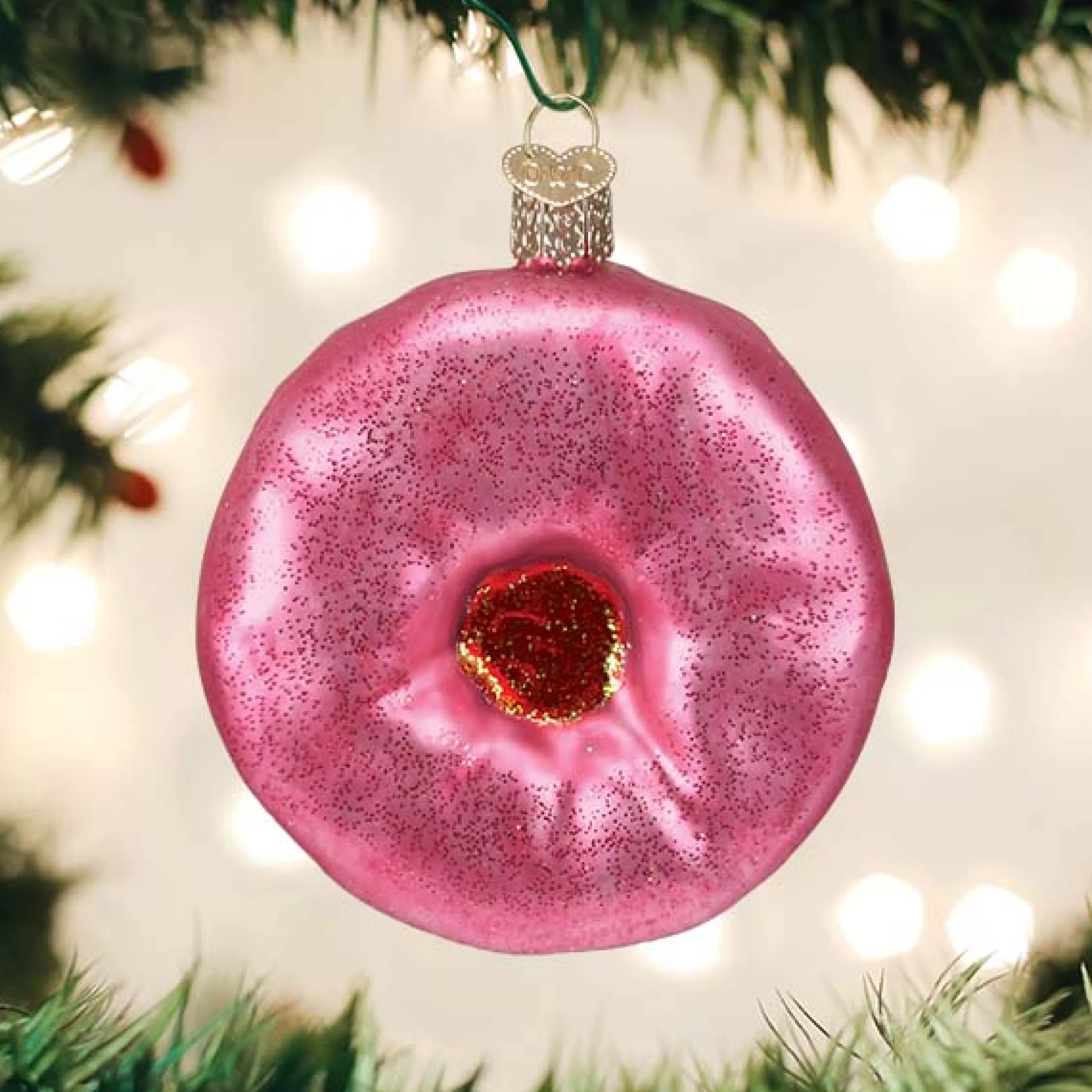 Kasa World Ltd Pink Frosted Donut Ornament