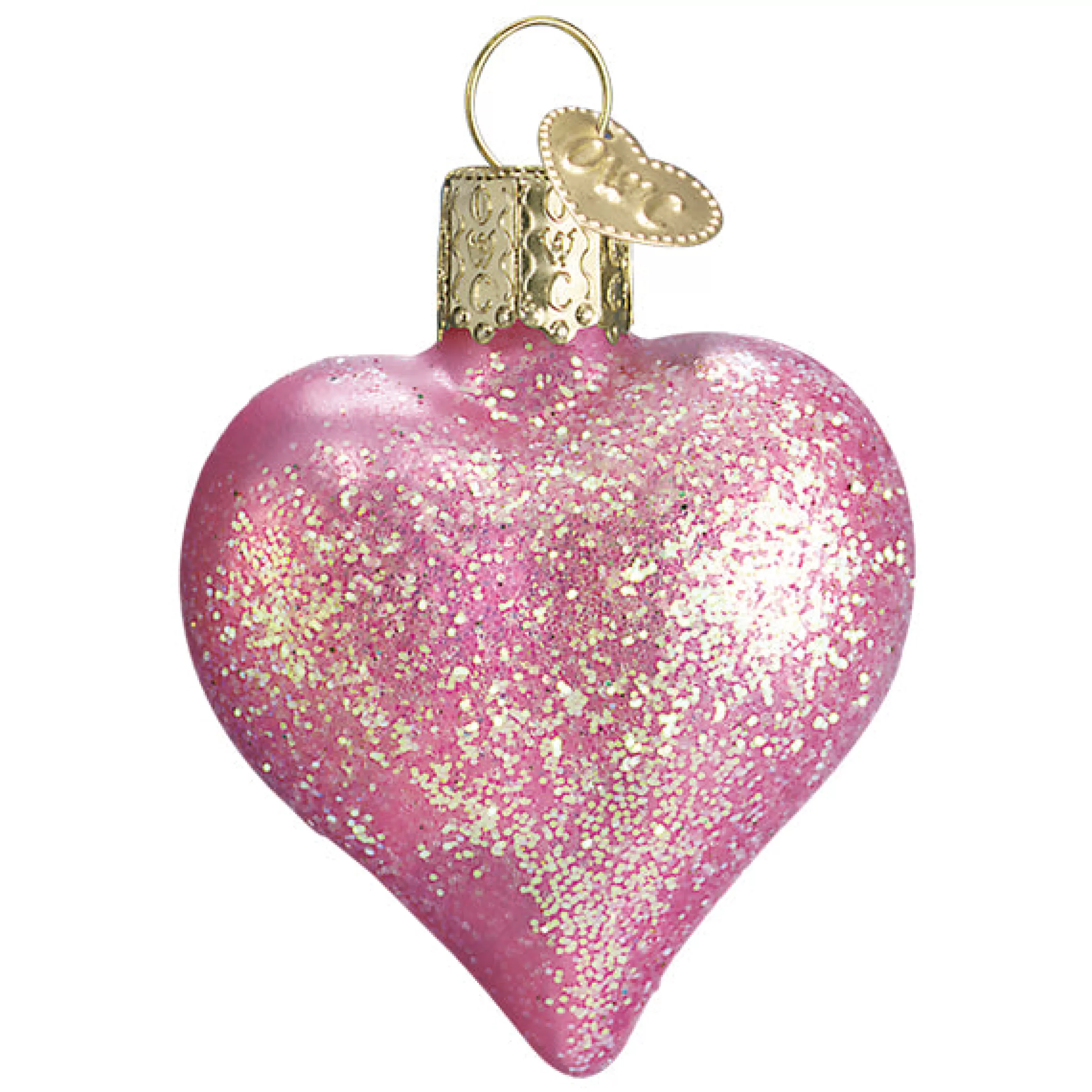 Kasa World Ltd Pink Glittered Heart Ornament