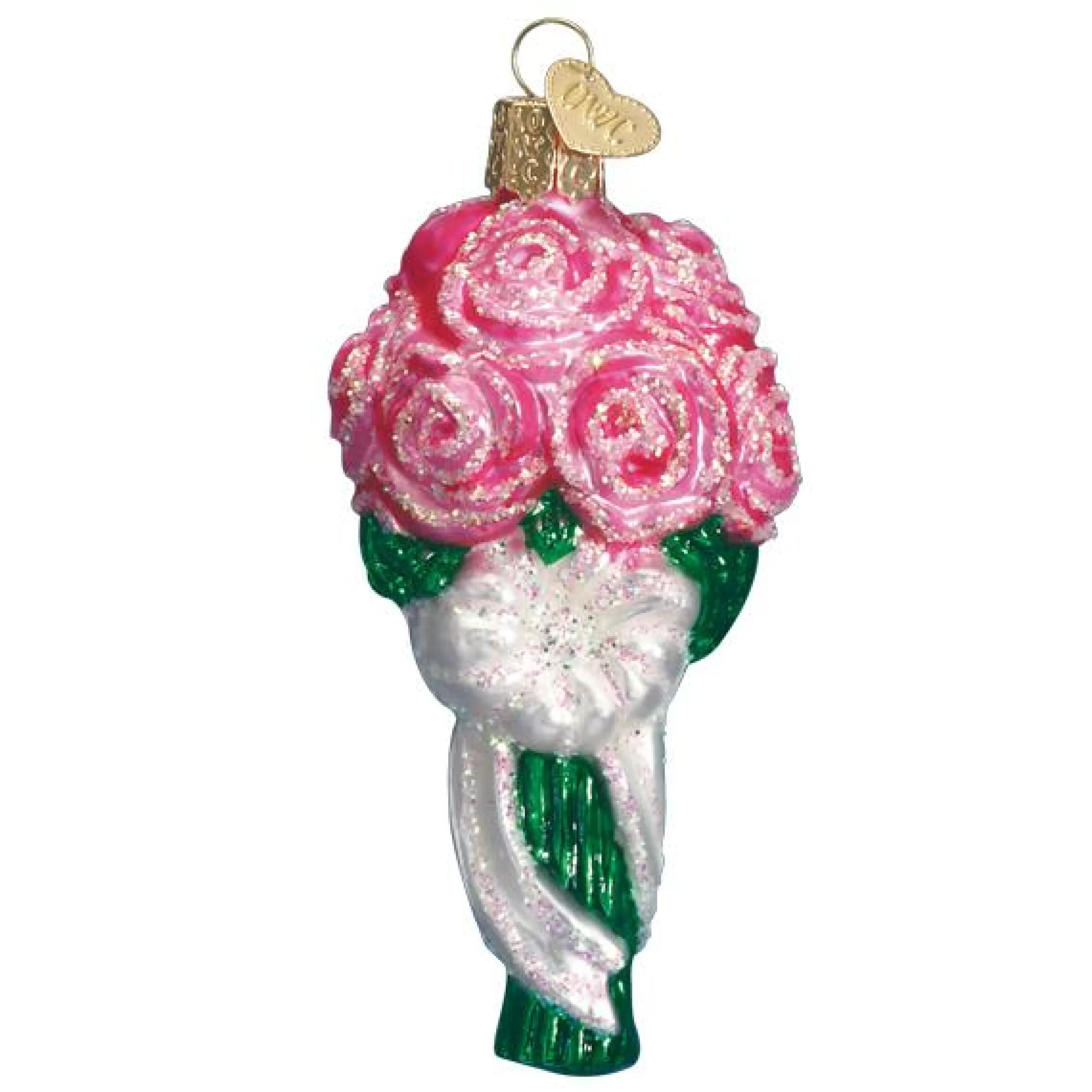 Kasa World Ltd Pink Rose Bouquet Ornament