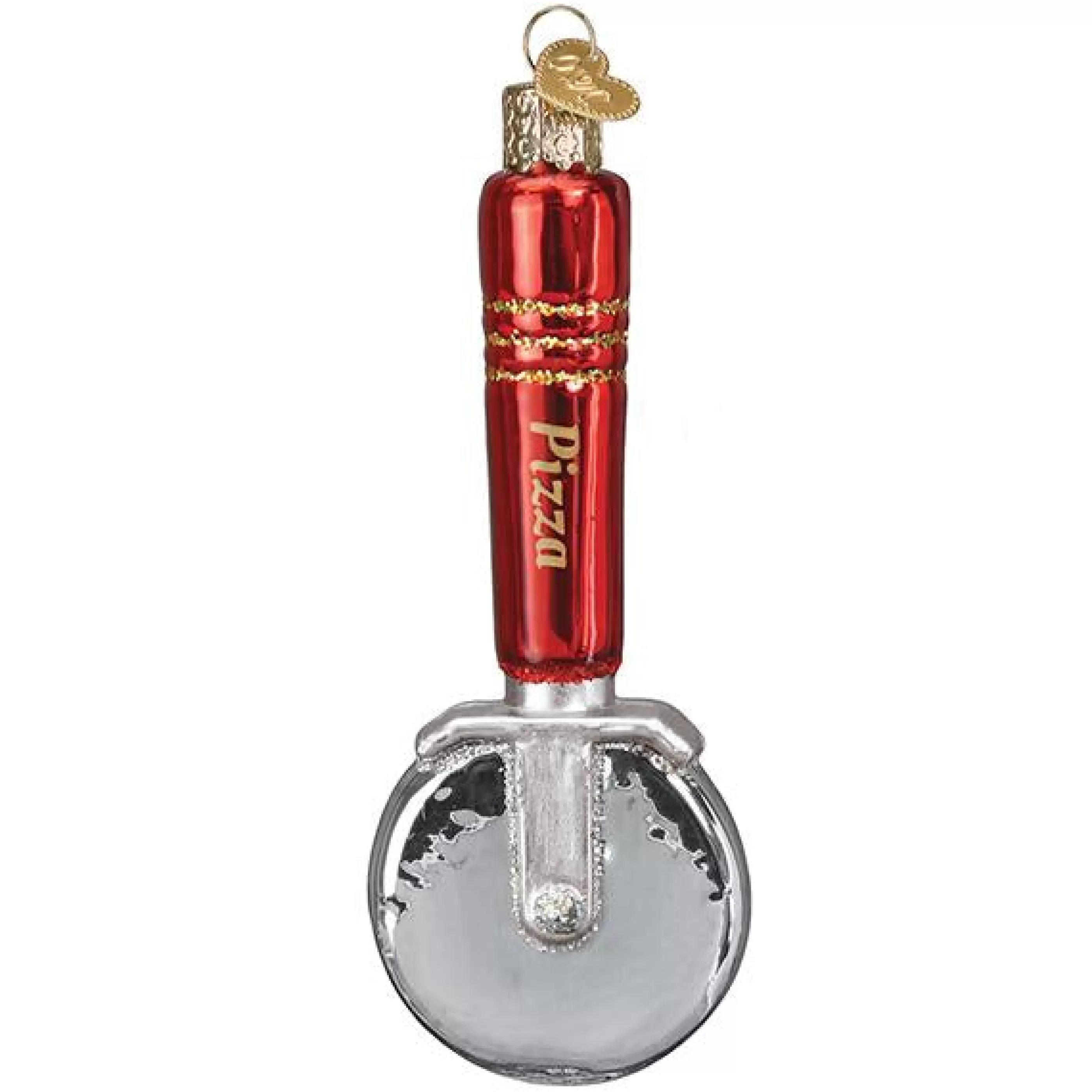 EAST WEST Pizza Cutter Ornament