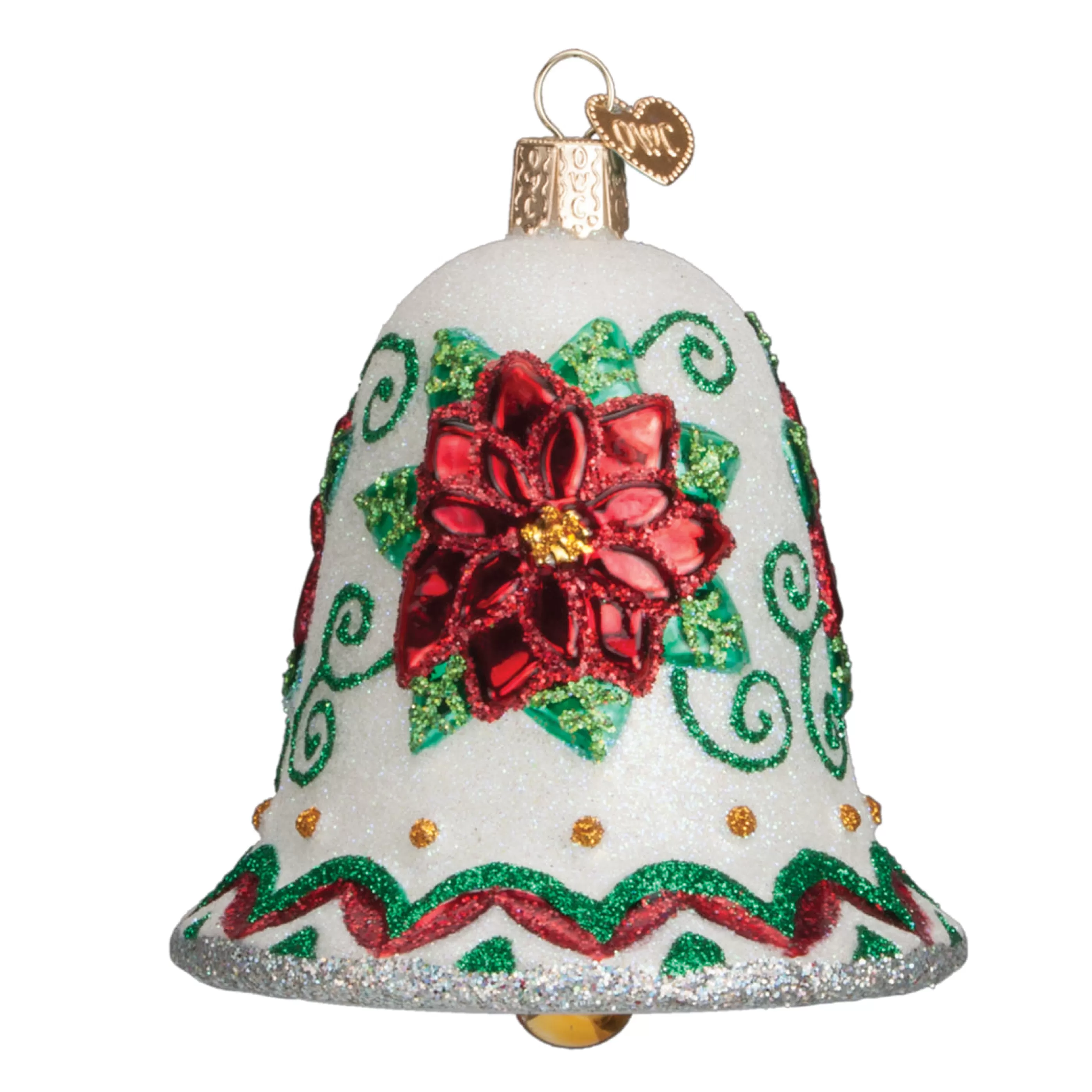 Kasa World Ltd Poinsettia Bell Ornament