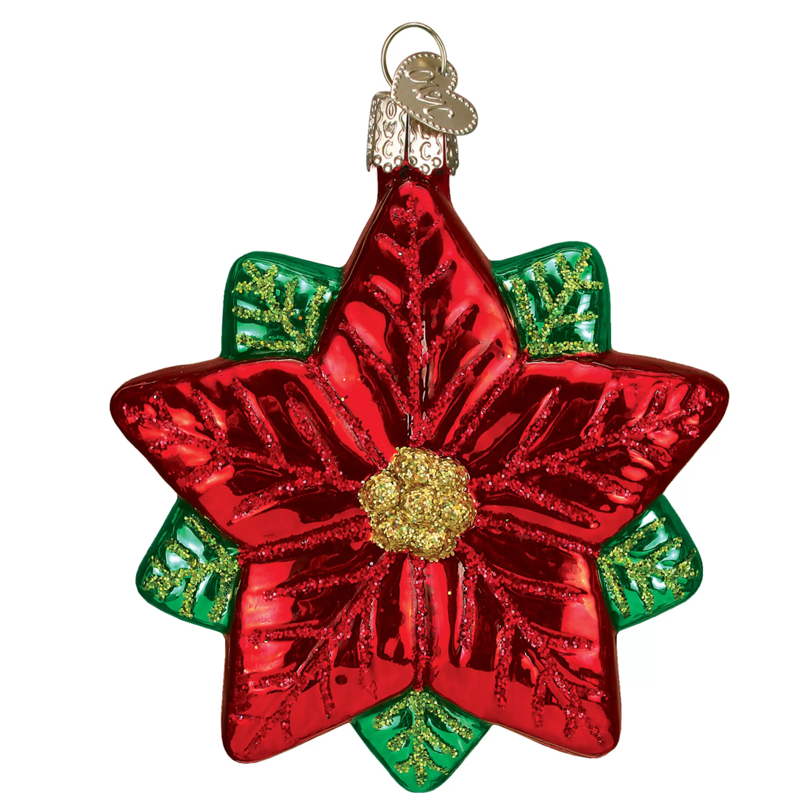 Kasa World Ltd Poinsettia Star Ornament