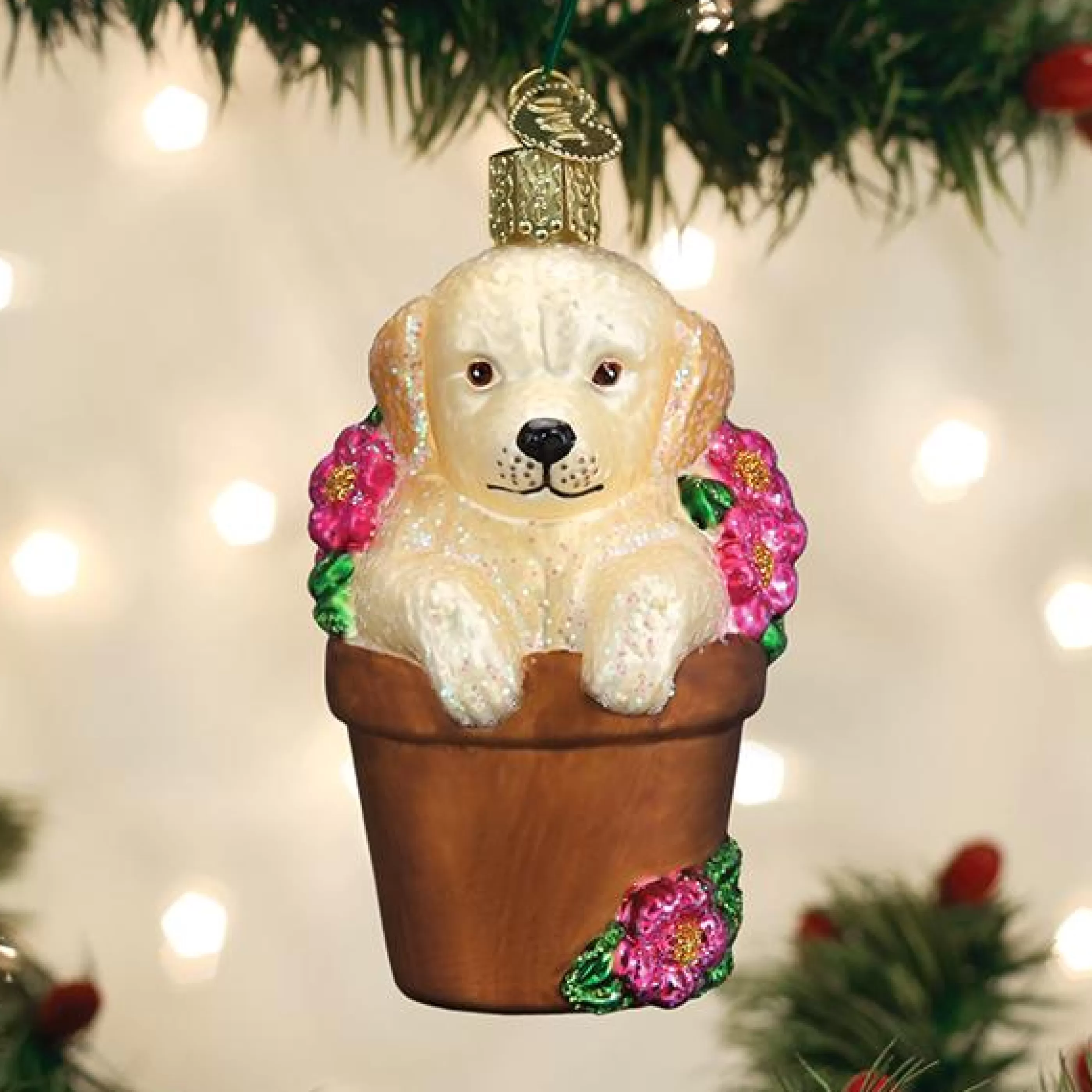 Kasa World Ltd Puppy In Flower Pot