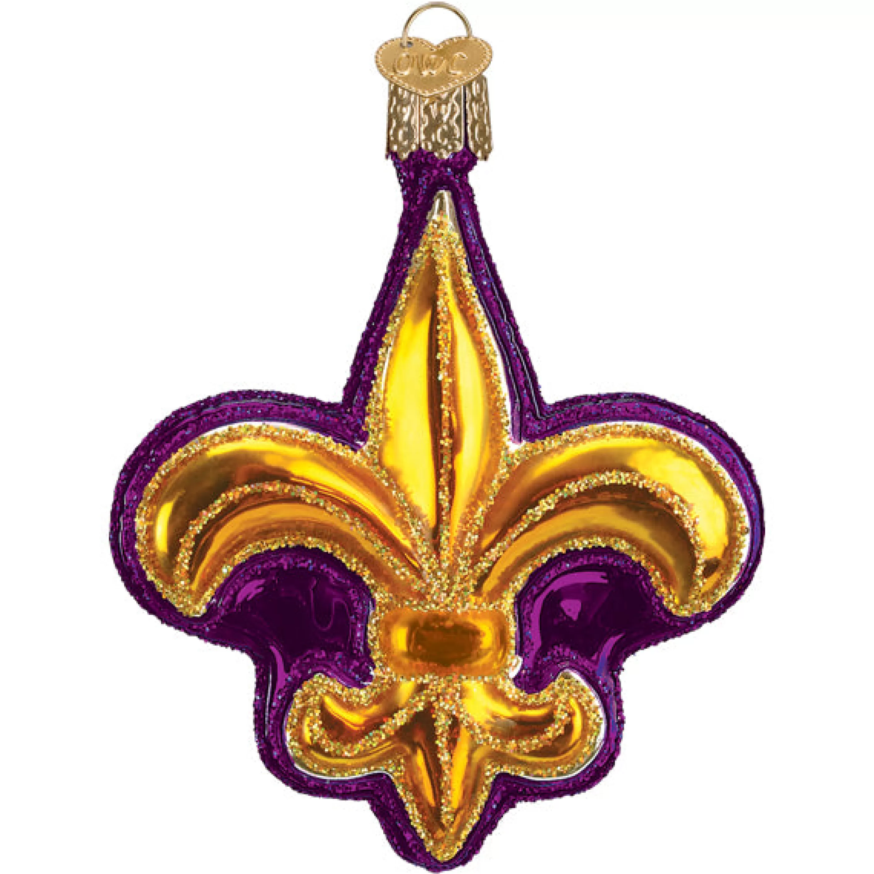 Kasa World Ltd Purple Fleur-De-Lis Ornament