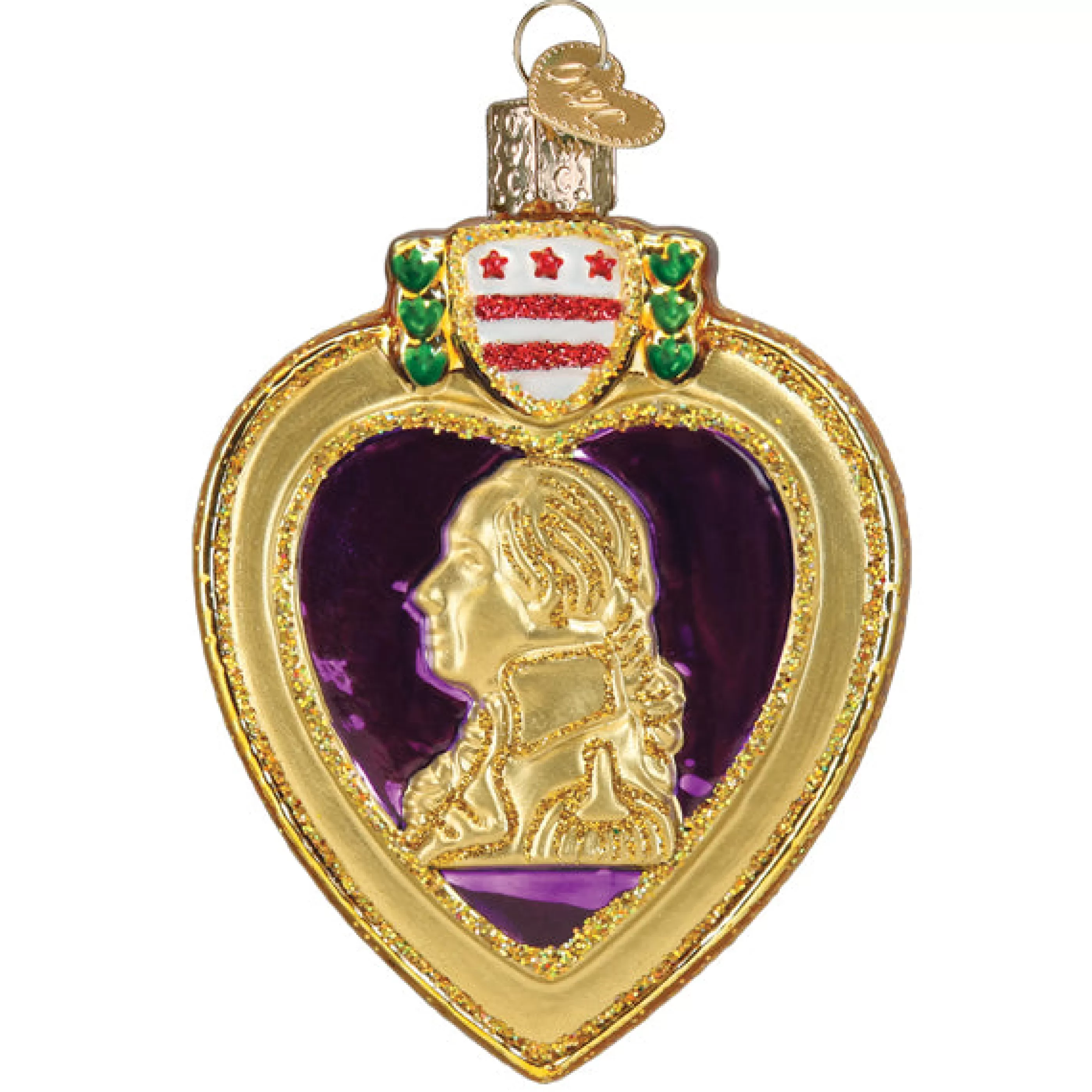 Kasa World Ltd Purple Heart Ornament