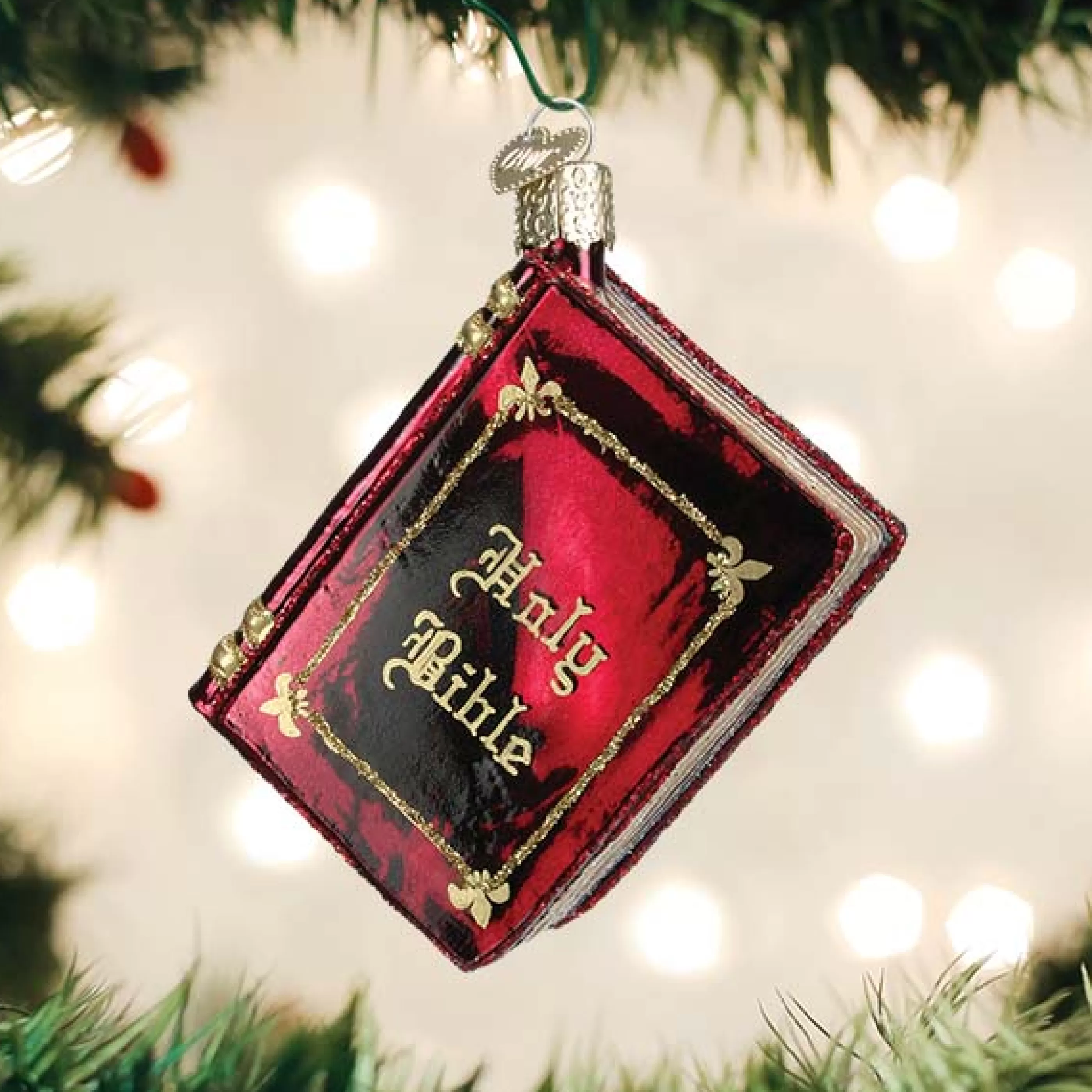 Kasa World Ltd Red Bible Ornament