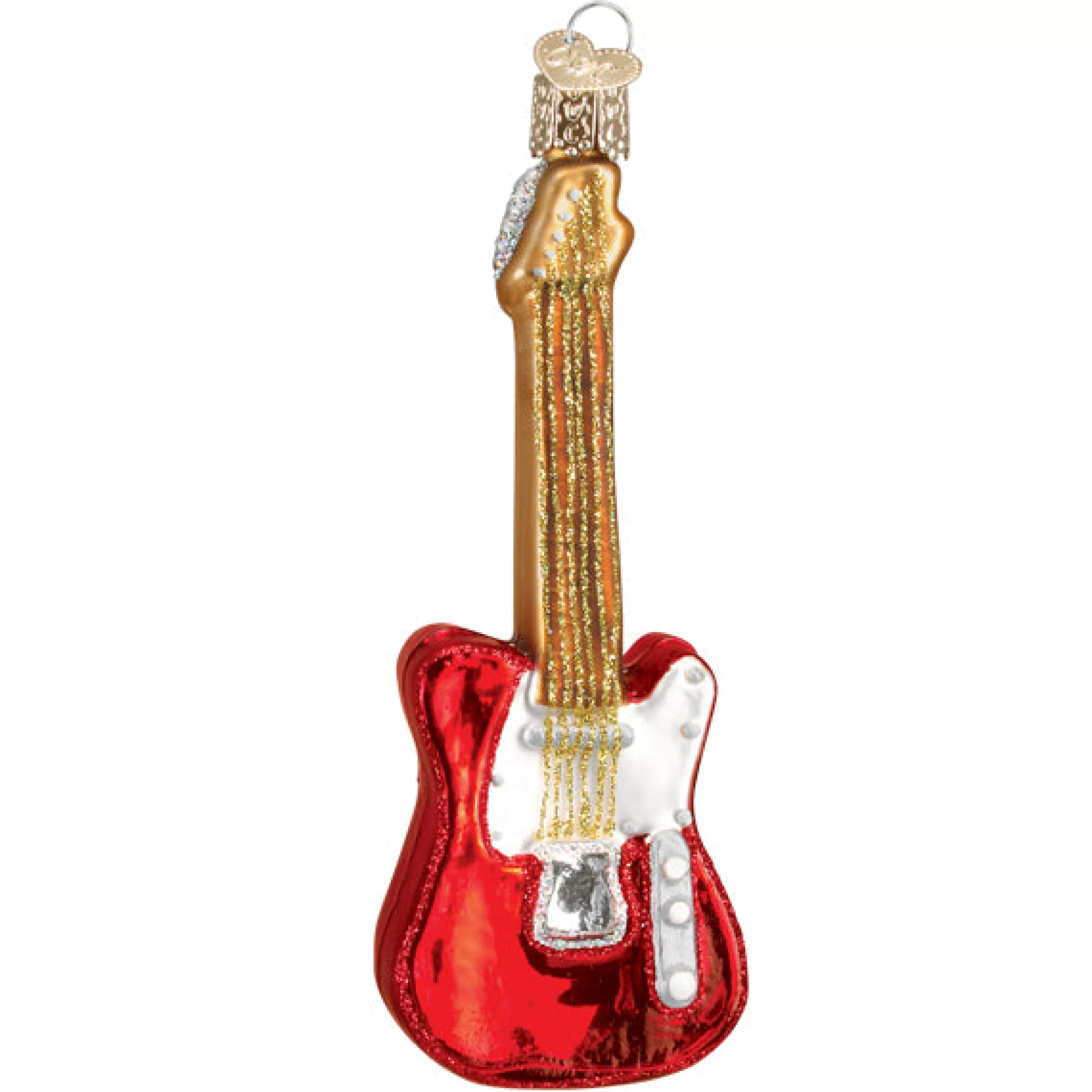 EAST WEST Red Electric Guitar Ornament