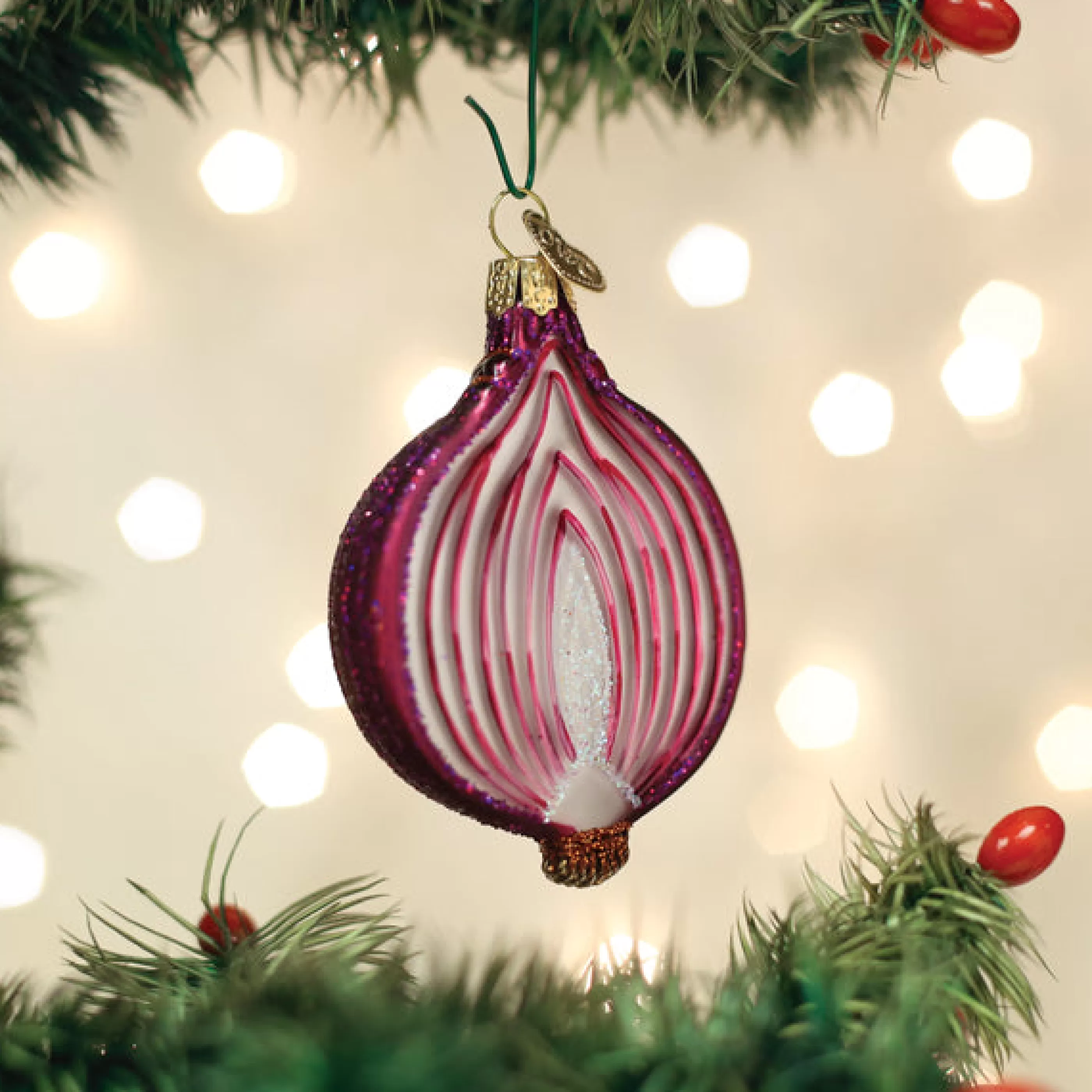 EAST WEST Red Onion Ornament