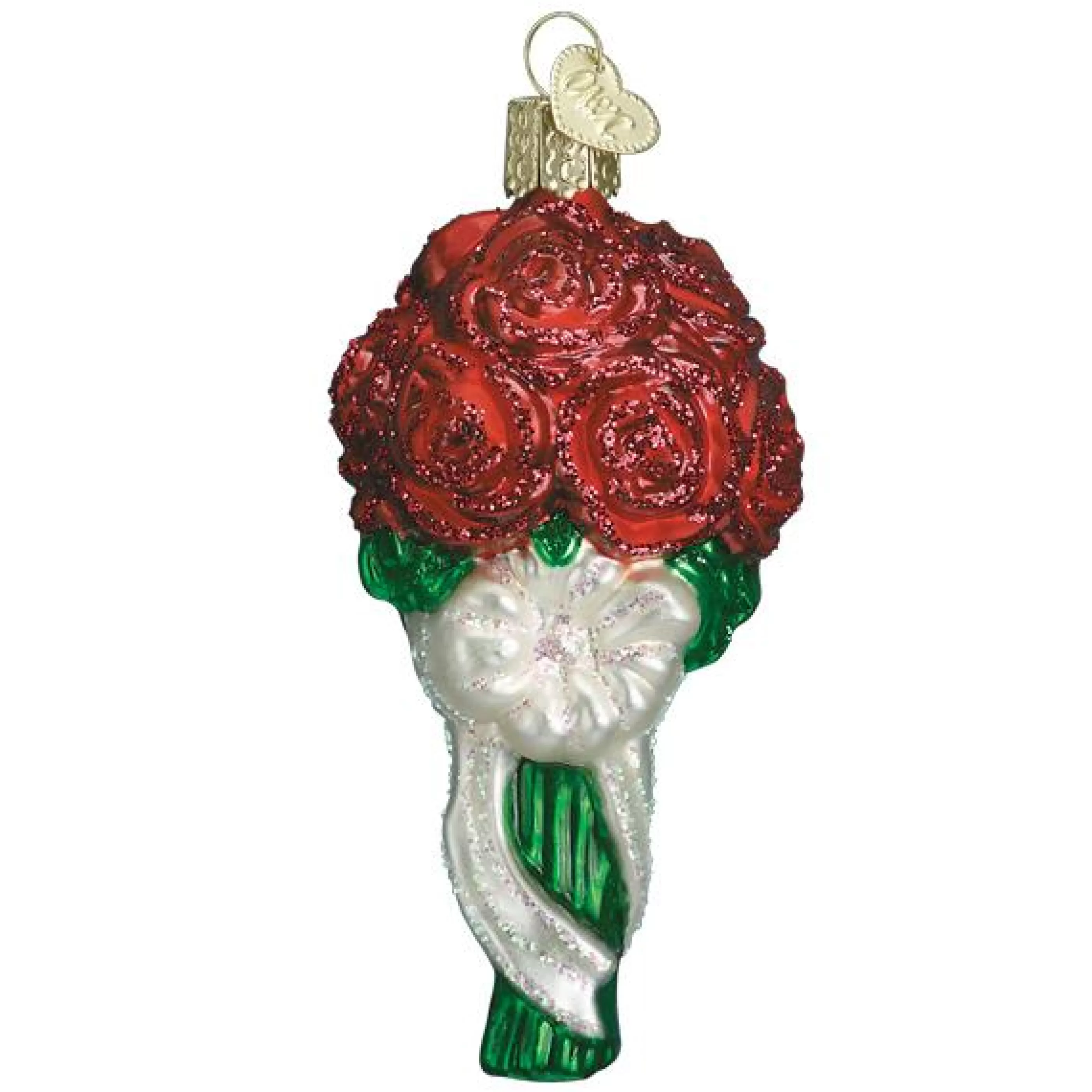 Kasa World Ltd Red Rose Bouquet Ornament