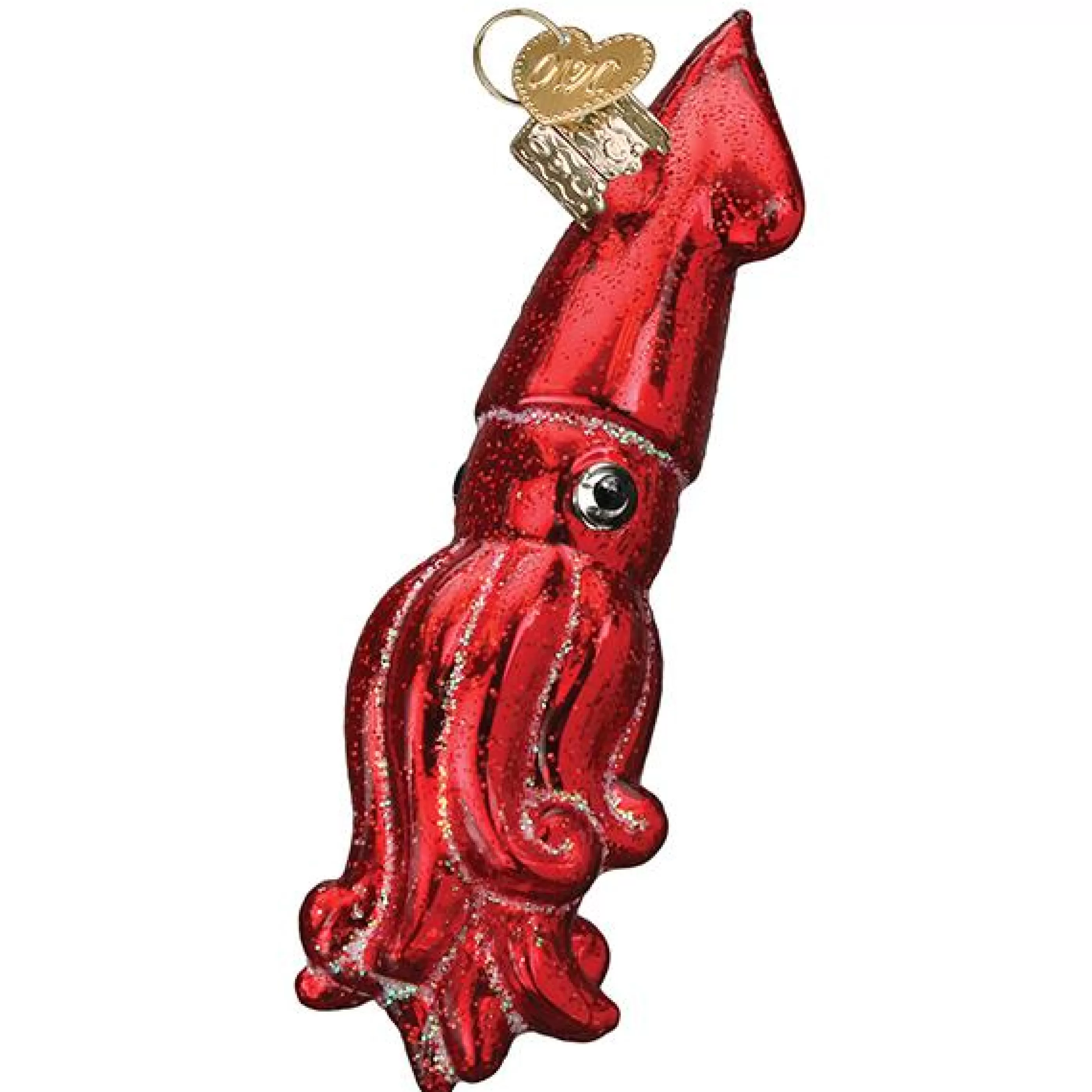 EAST WEST Red Squid Ornament